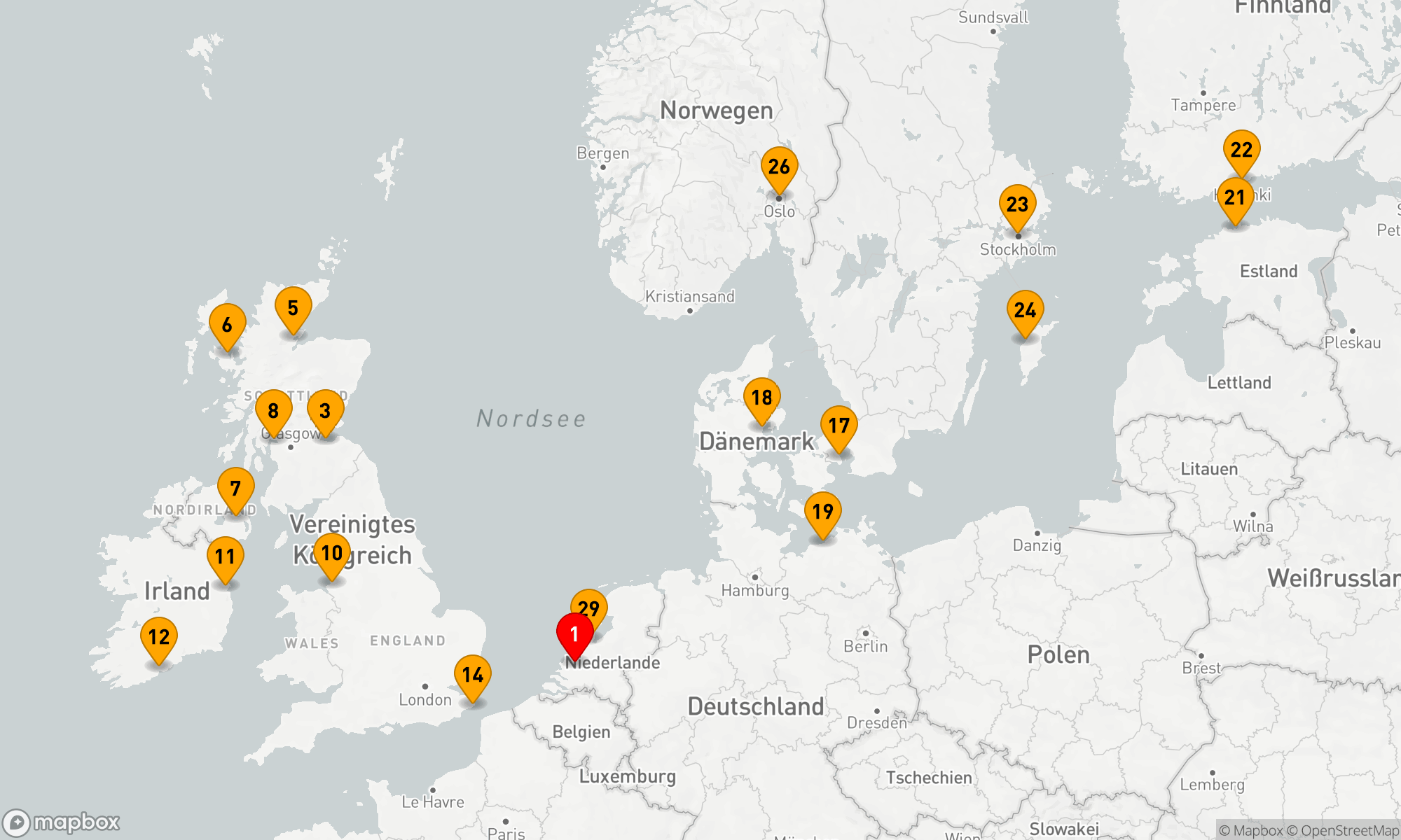 Route 28 Nächte - BRITISCHE INSELN & SKANDINAVISCHE HAUPTSTÄDTE: IRLAND