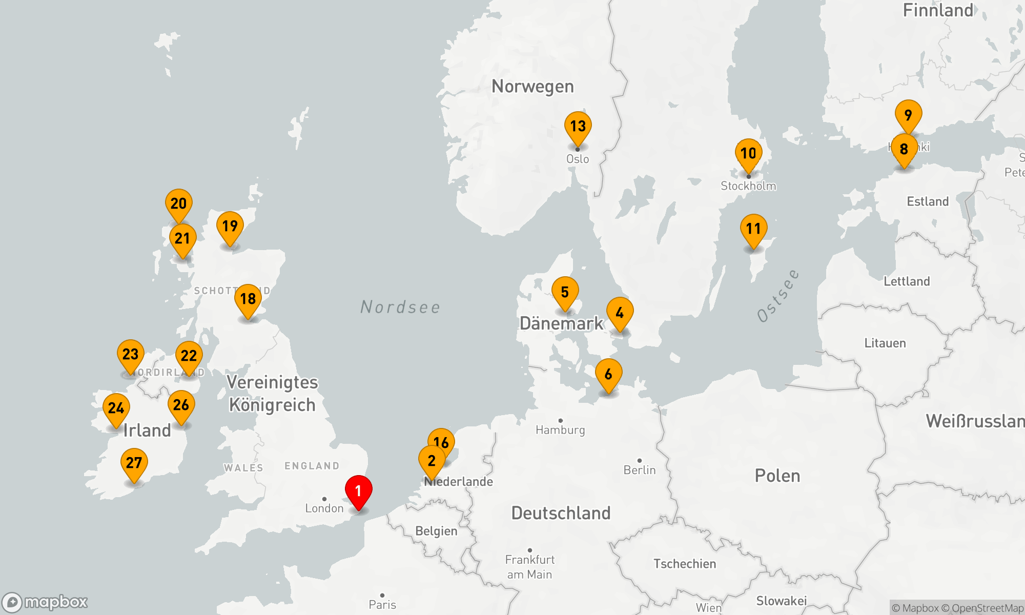 Route 28 Nächte - SKANDINAVISCHE HAUPTSTÄDTE & BRITISCHE INSELN: BELFAST