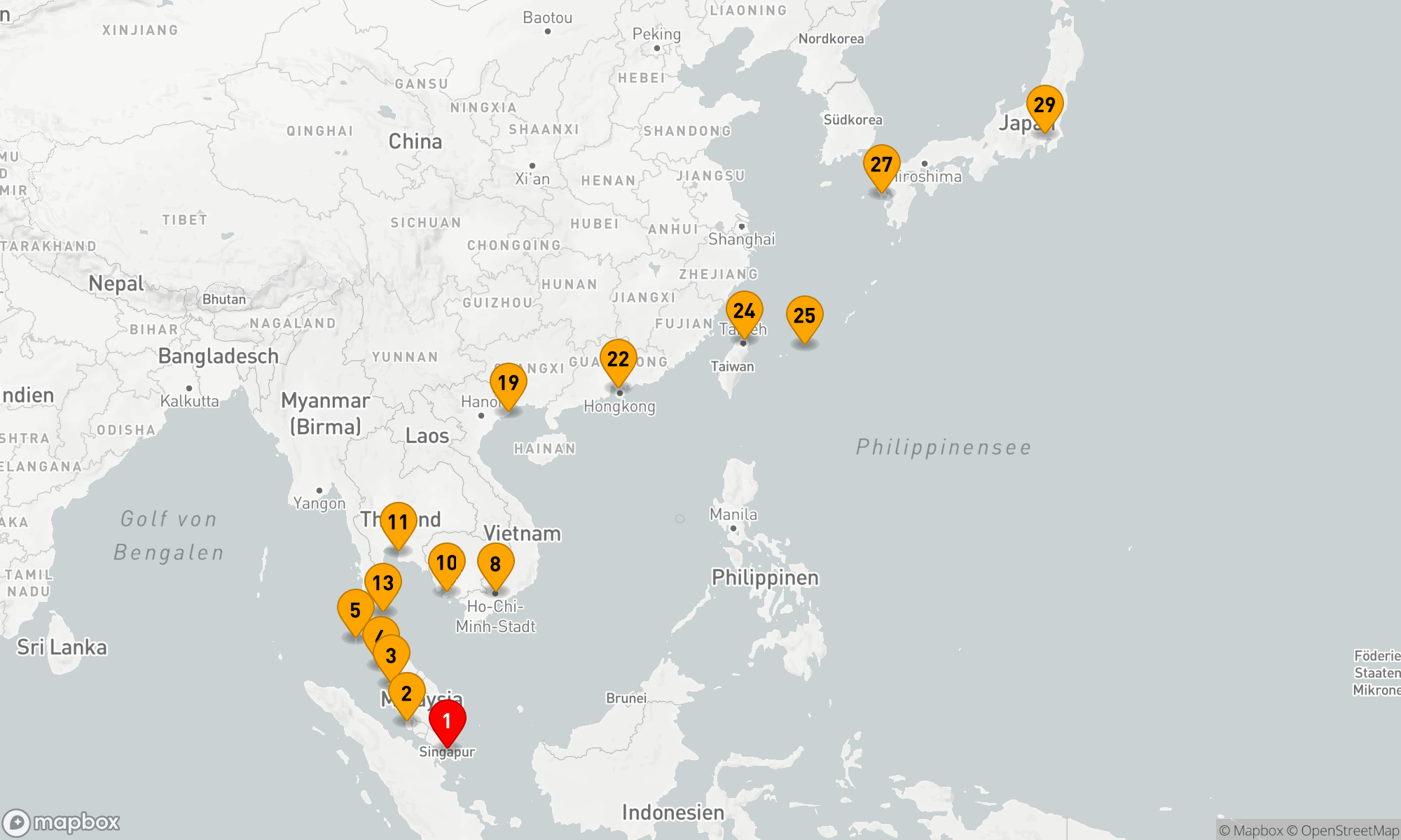 Route 28 Nächte - Großes Abenteuer Japan & Südostasien