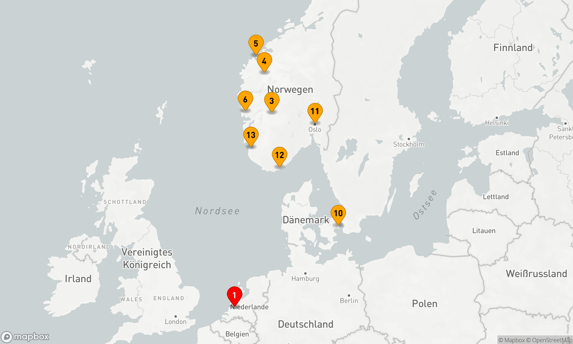 Route 14 Nächte - NORWEGISCHE FJORDE & KOPENHAGEN MIT HISTORY CHANNEL