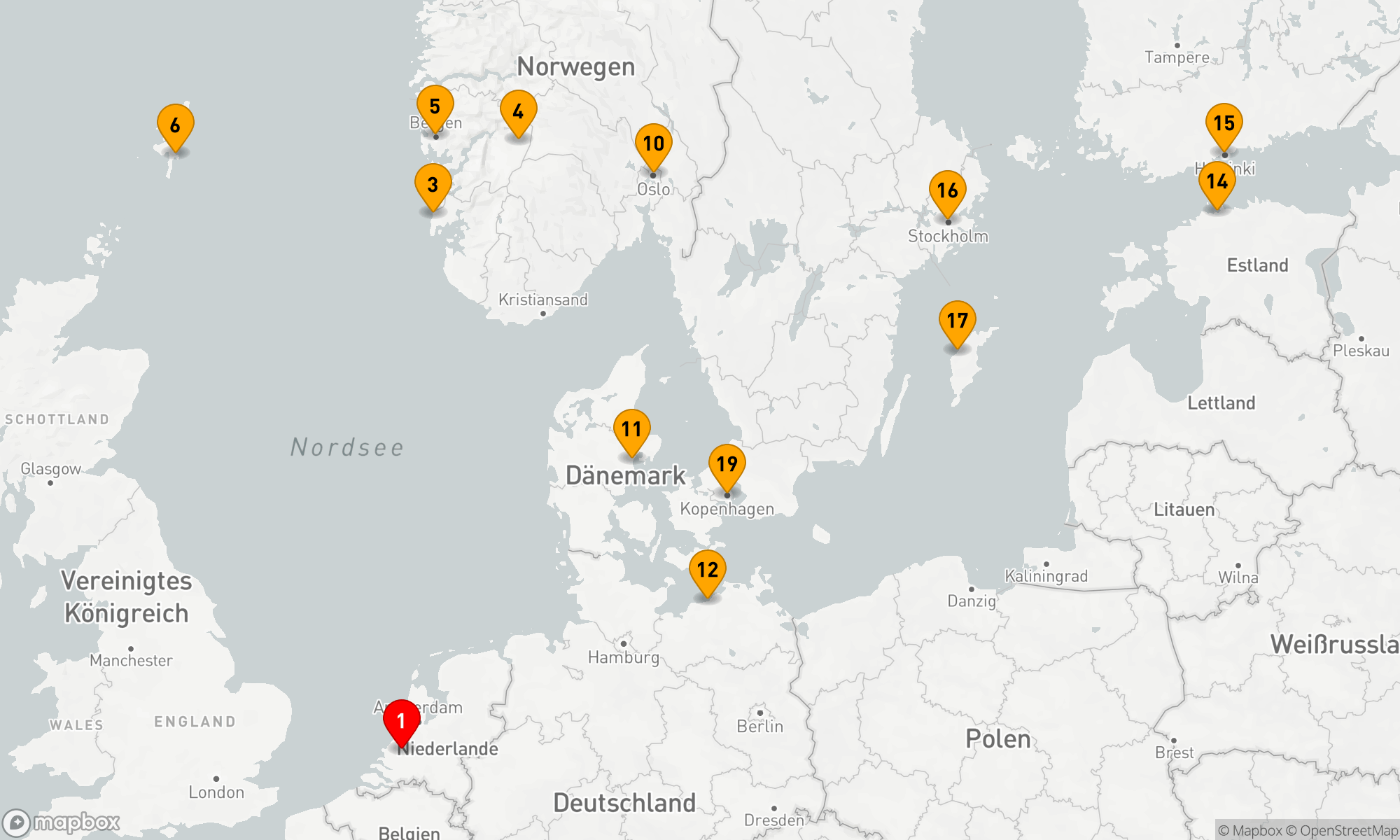 Route 21 Nächte - SKANDINAVISCHE FJORDE & HAUPTSTÄDTE MIT HISTORY CHANNEL
