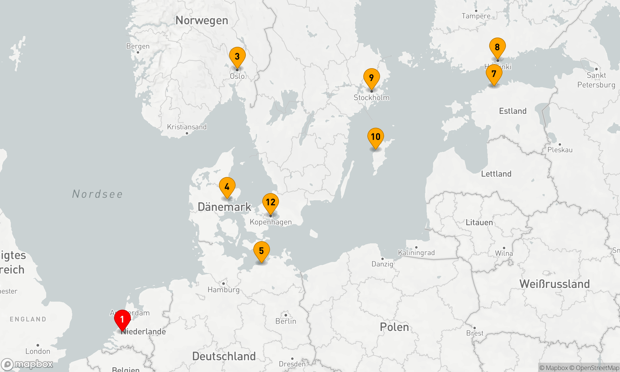 Route 14 Nächte - BALTISCHE UND SKANDINAVISCHE HAUPTSTÄDTE MIT HISTORY CHANNEL