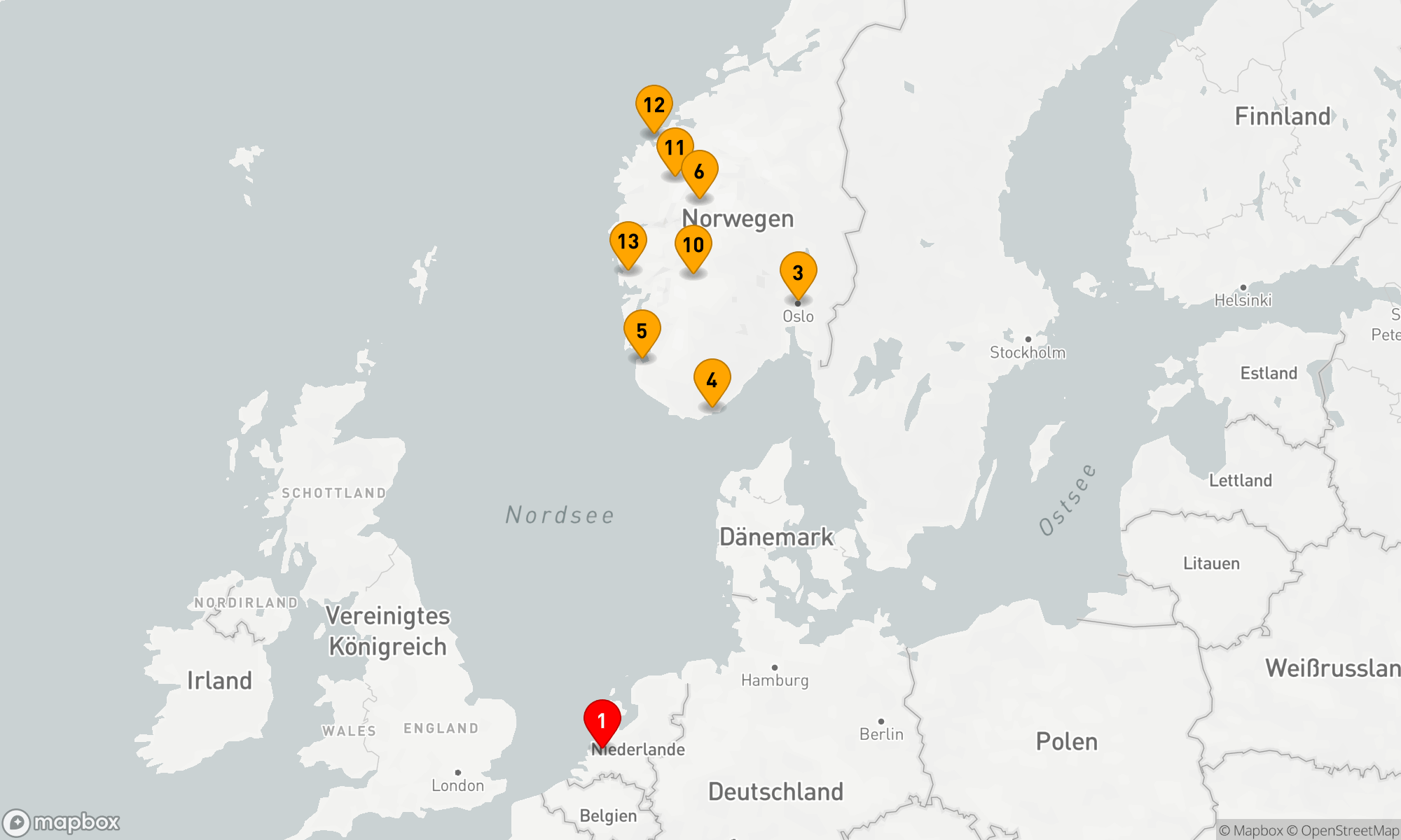 Route 14 Nächte - NORWEGISCHE FJORDE & NORDFJORD MIT HISTORY CHANNEL