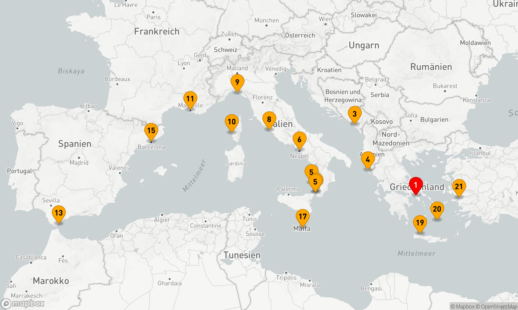 Route 21 Nächte - NEAPEL,  MALTA & GRIECHISCHE INSELN MIT HISTORY CHANNEL