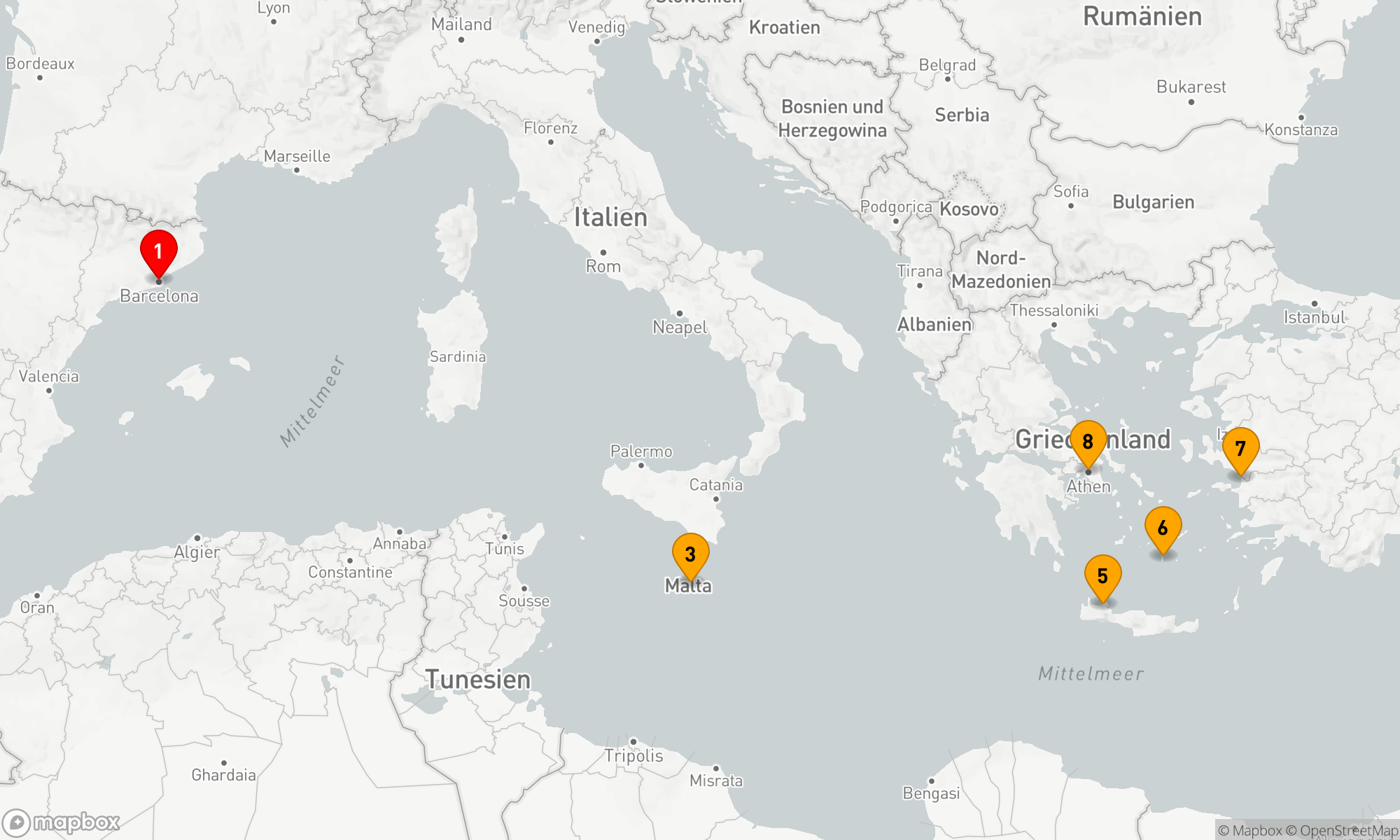 Route 7 Nächte - GRIECHISCHE INSELN: MALTA & SANTORINI MIT HISTORY CHANNEL