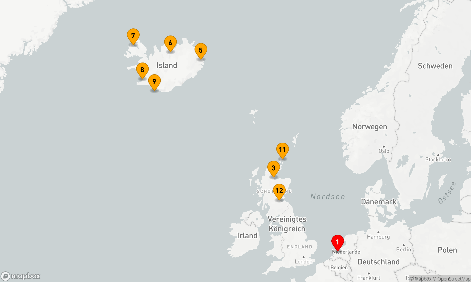 Route 14 Nächte - ISLÄNDISCHE FJORDE & KELTISCHE URSPRÜNGE MIT HISTORY CHANNEL
