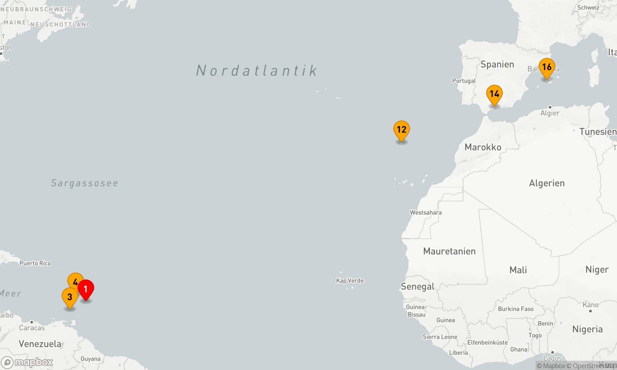 Route 15 Nächte - Transatlantik