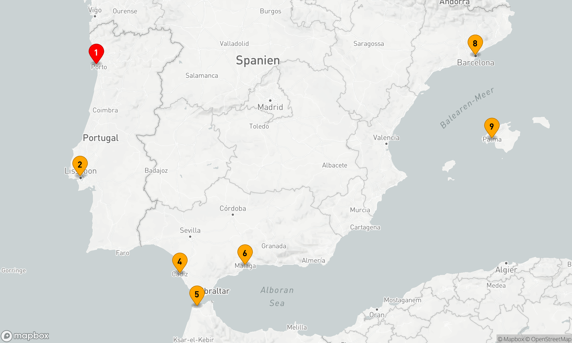 Route 8 Nächte - Das Flair der Iberischen Küsten