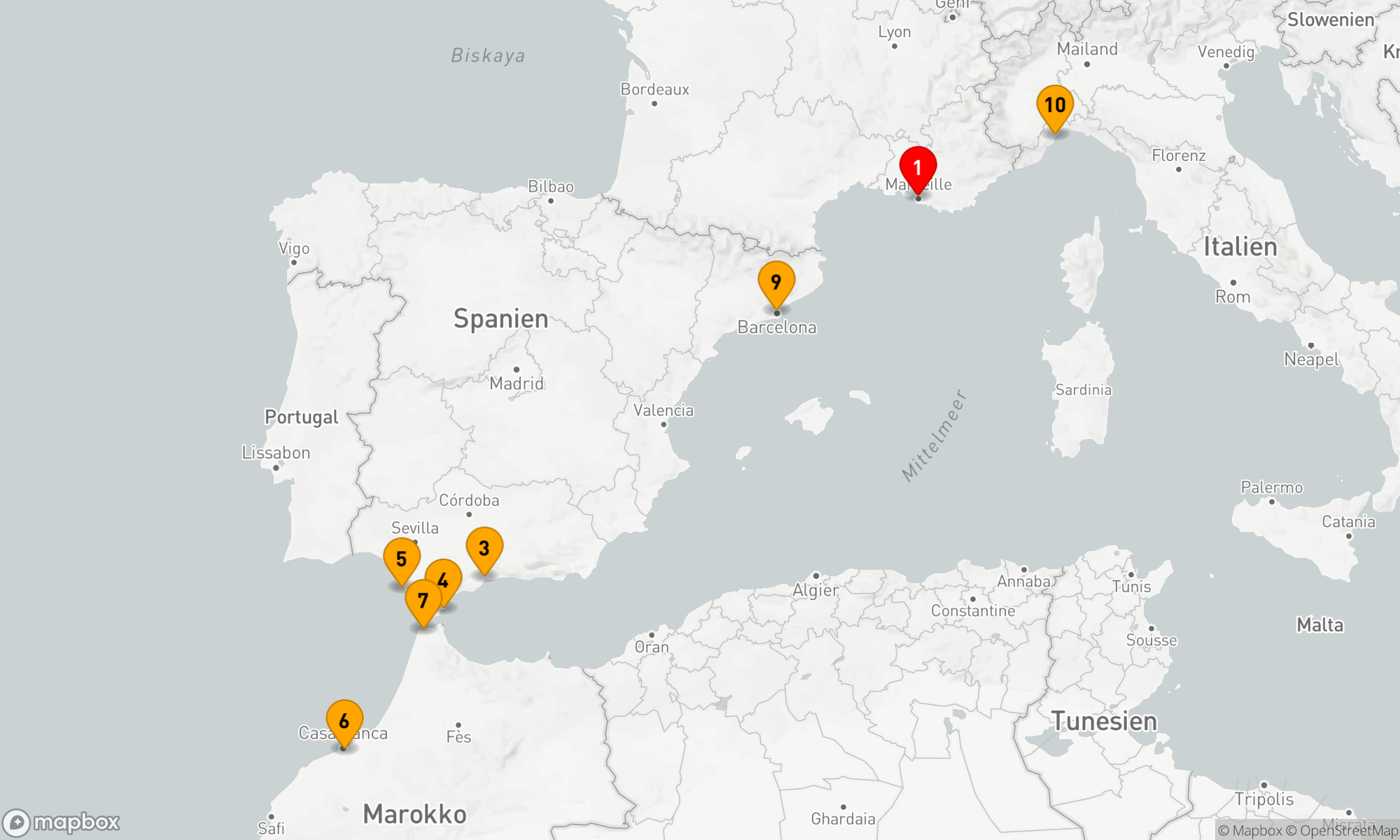 Route 10 Nächte - Mediterrane Märchenreise