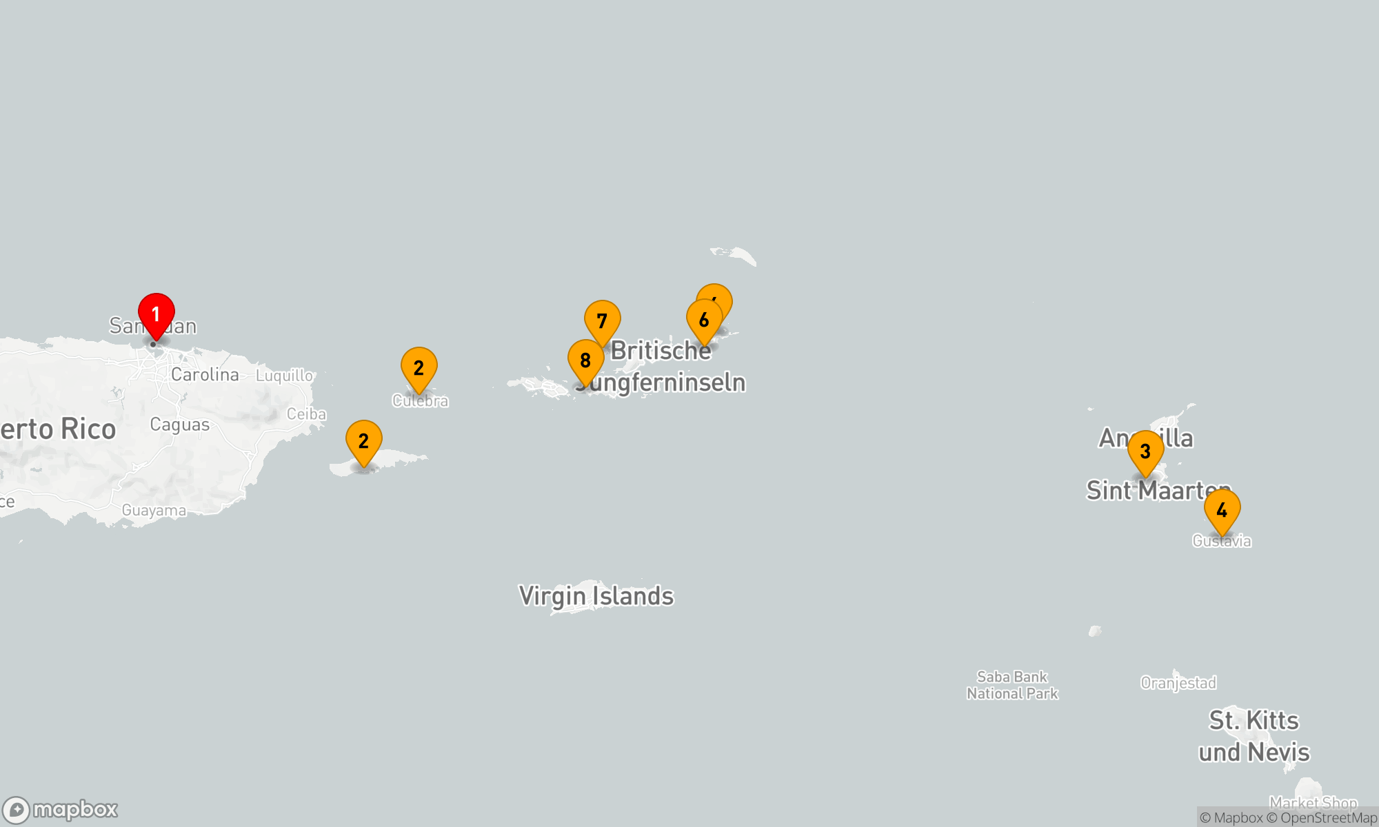 Route 8 Nächte - Karibische Inselträume mit Seadream