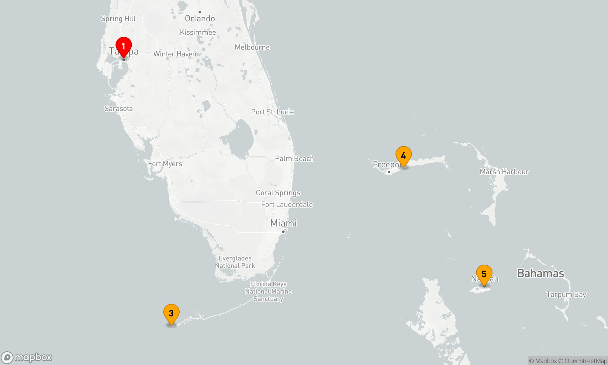 Route 6 Nächte - BAHAMAS