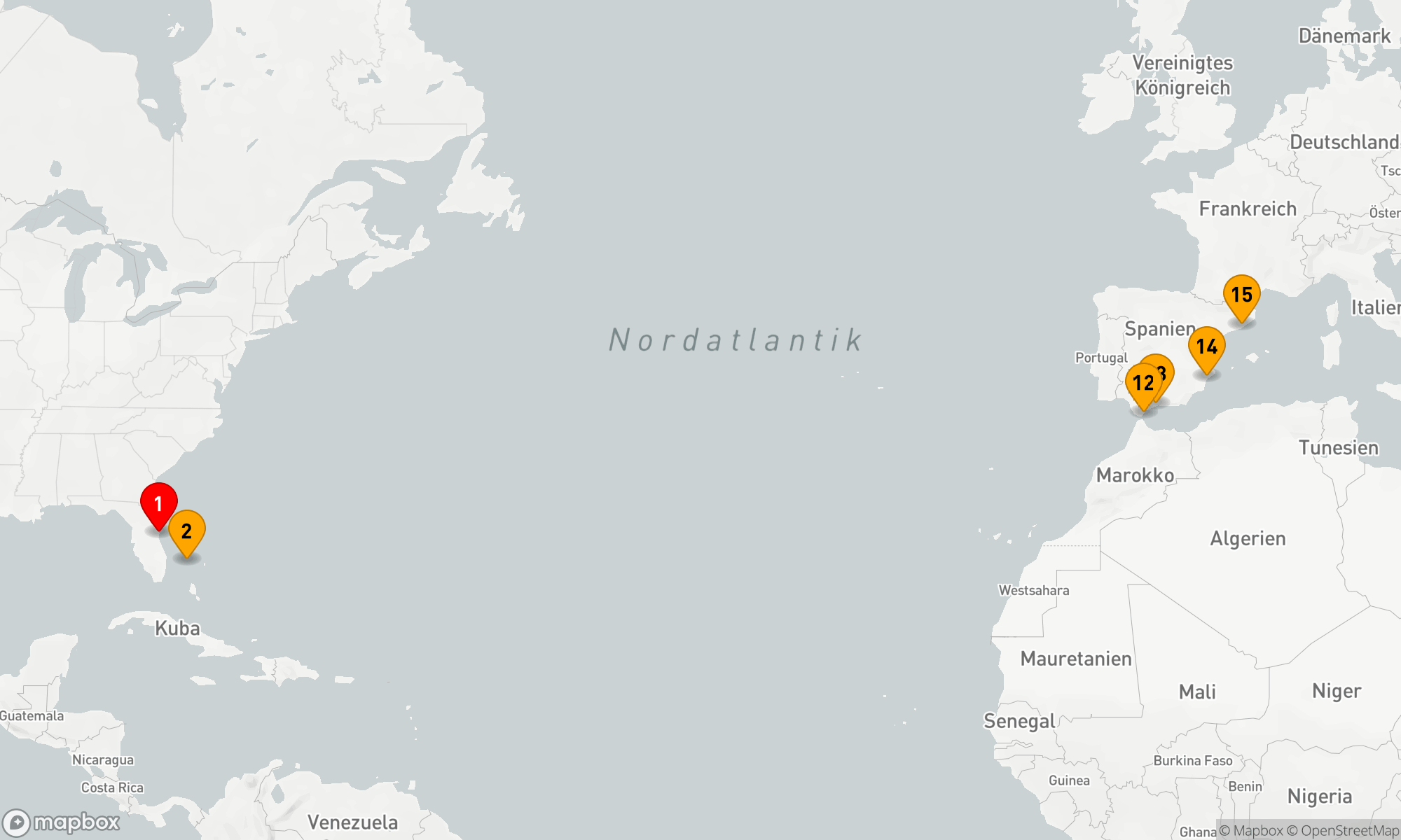 Route 14 Nächte - FAHRTEN - TRANSATLANTISCH