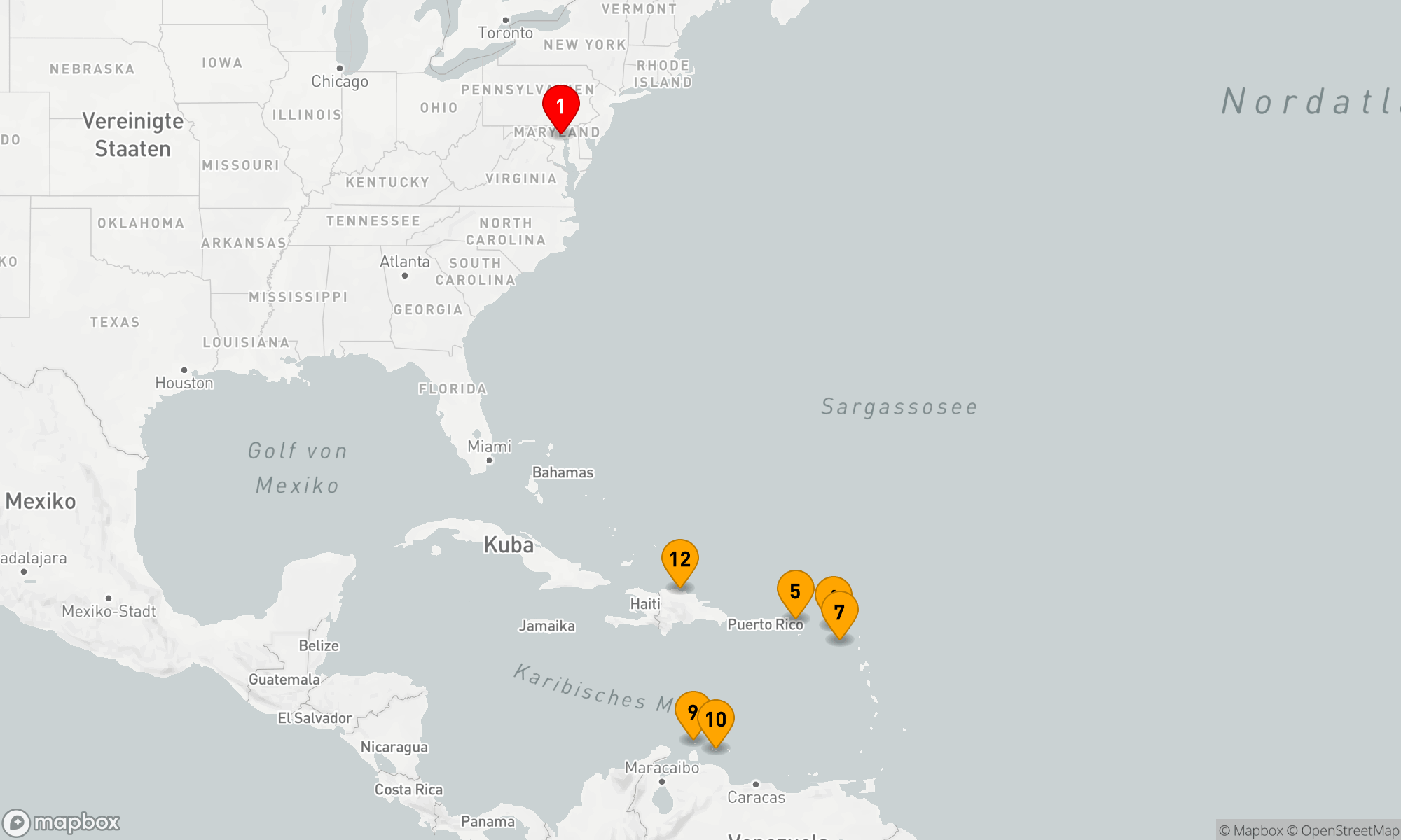 Route 14 Nächte - FAHRTEN - SÜDLICHE KARIBIK