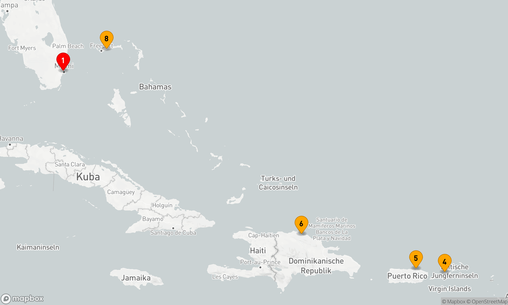 Route 8 Nächte - ÖSTLICHE KARIBIK