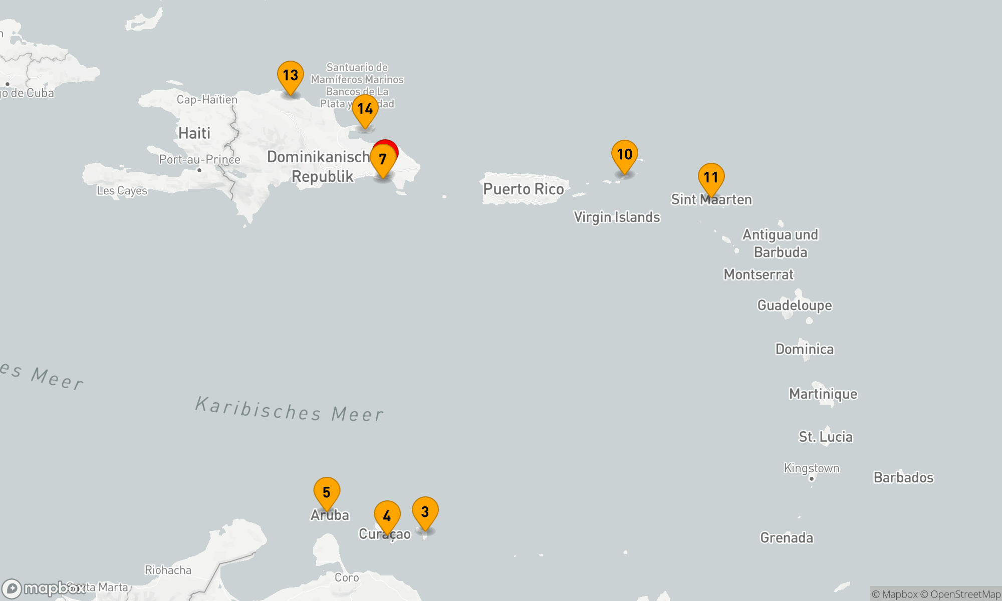 Route 14 Nächte - Festtage in der Karibik