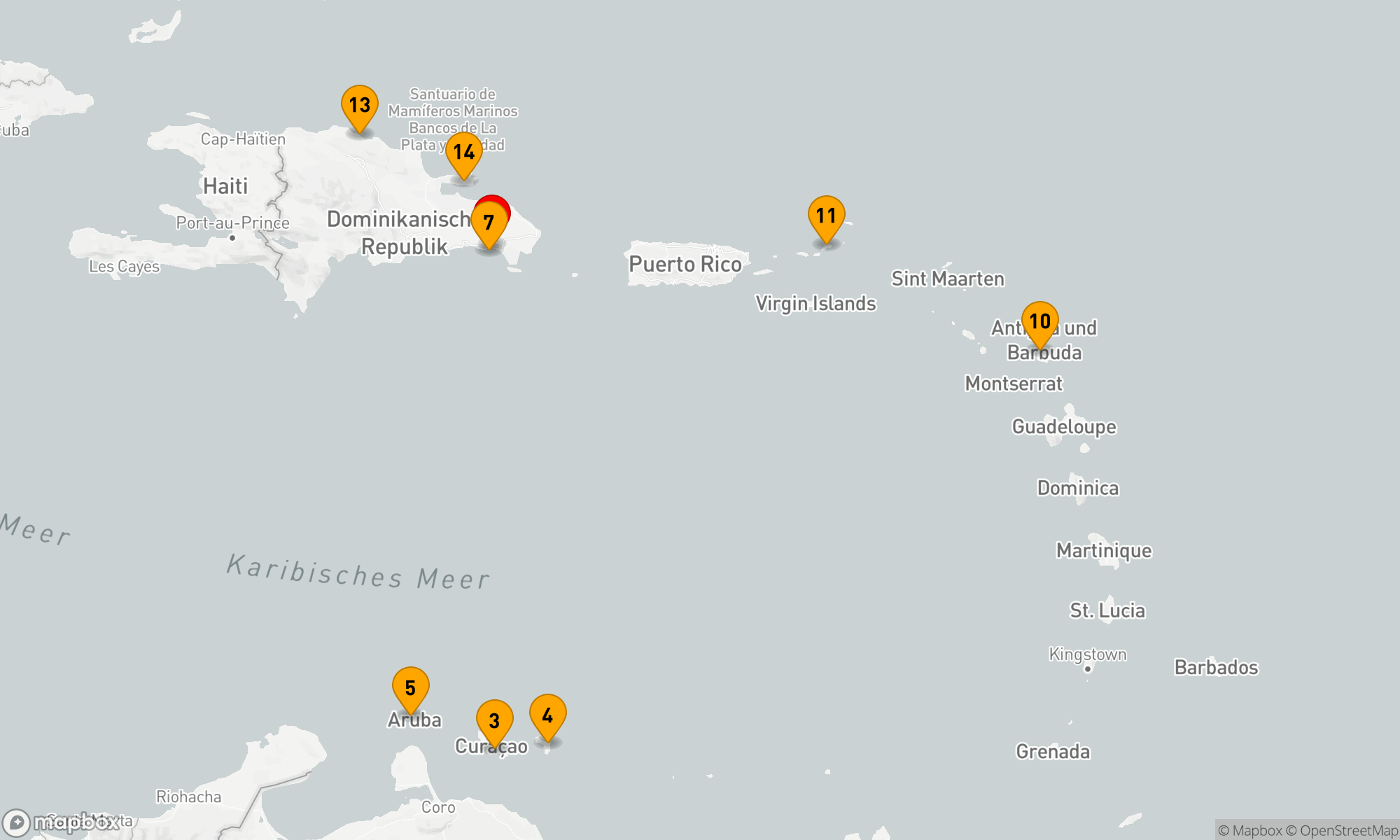 Route 14 Nächte - Jahresauftakt in der Karibik