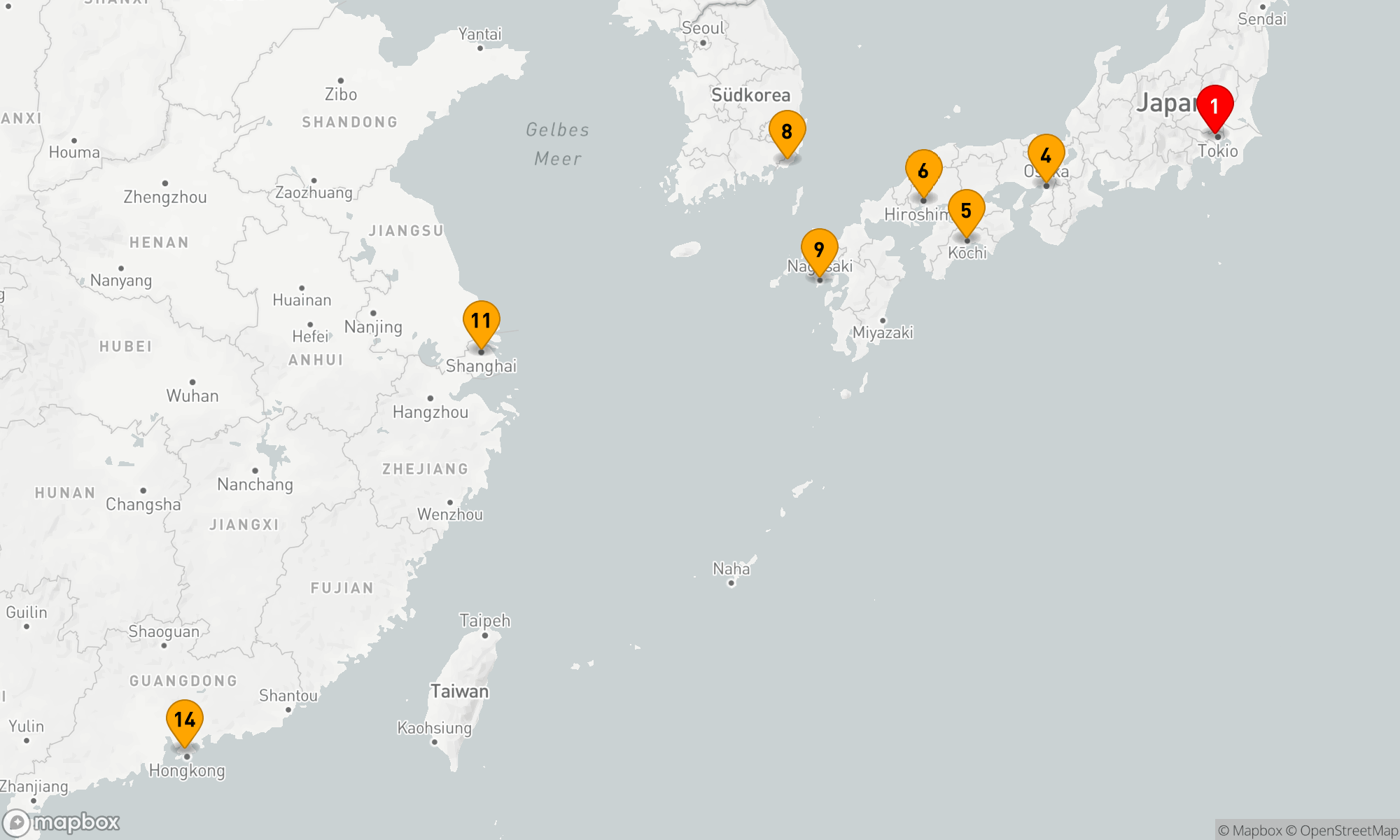 Route 14 Nächte - Die Vielfalt des Fernen Osten