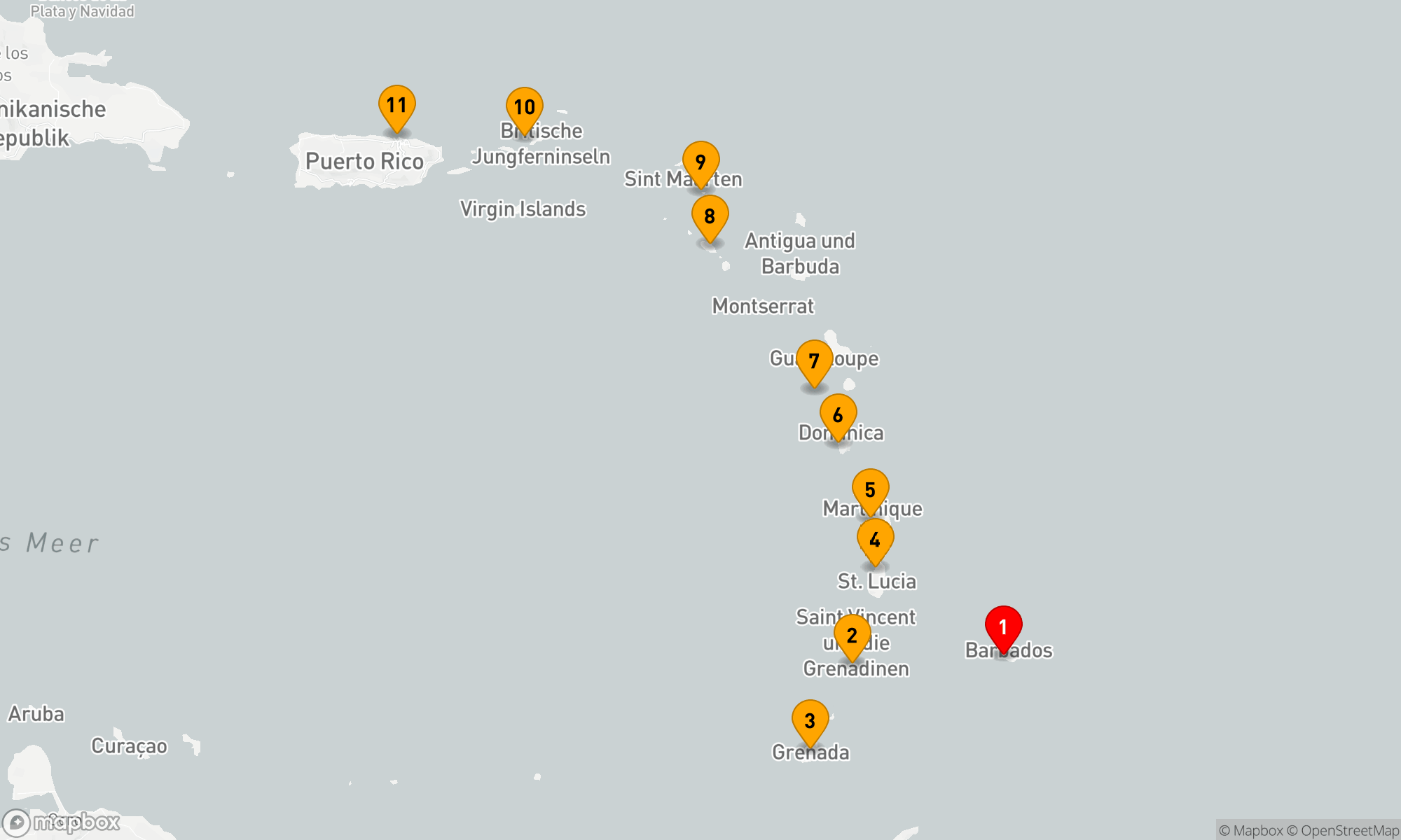 Route 10 Nächte - Karibische Eleganz: Inselimpressionen und Tropenzauber
