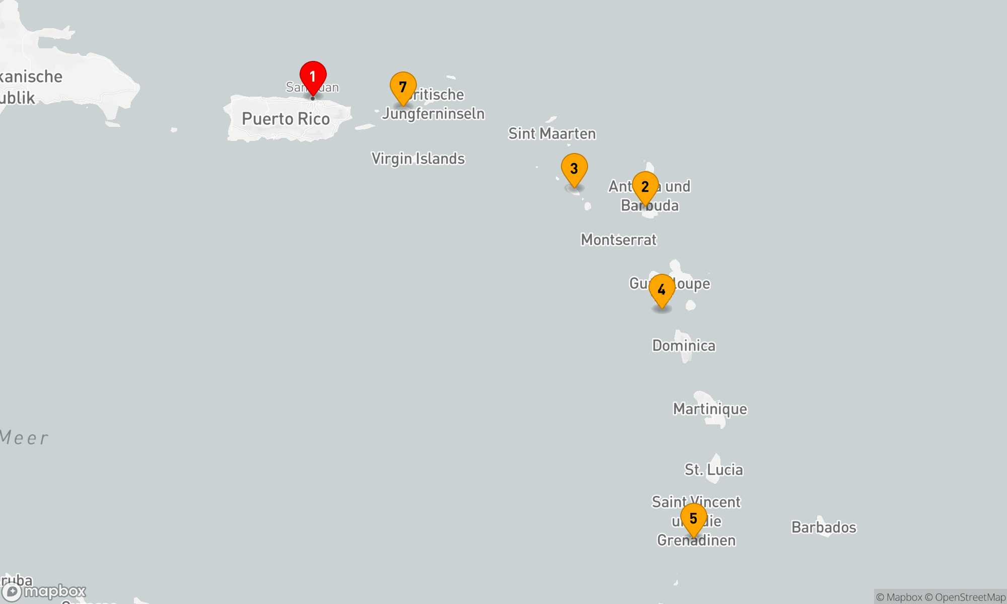 Route 7 Nächte - Karibische Inselträume ab San Juan