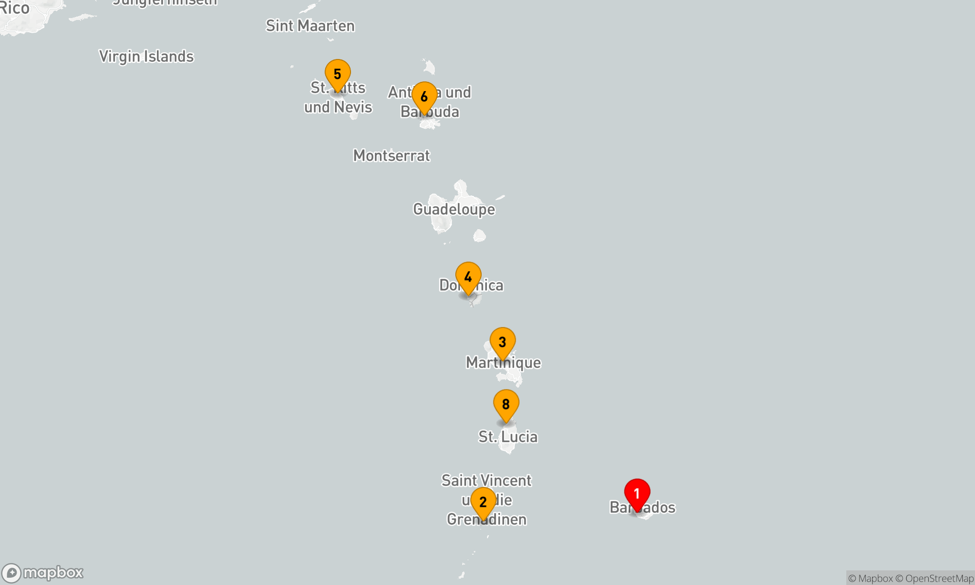 Route 8 Nächte - Karibische Eleganzreise