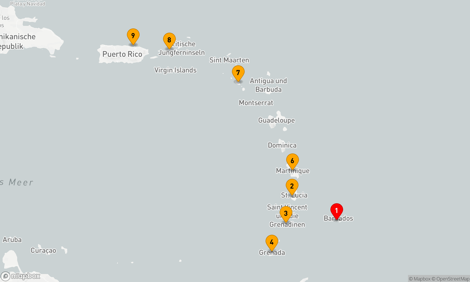 Route 8 Nächte - Karibische Inselträume: Von Barbados nach Puerto Rico
