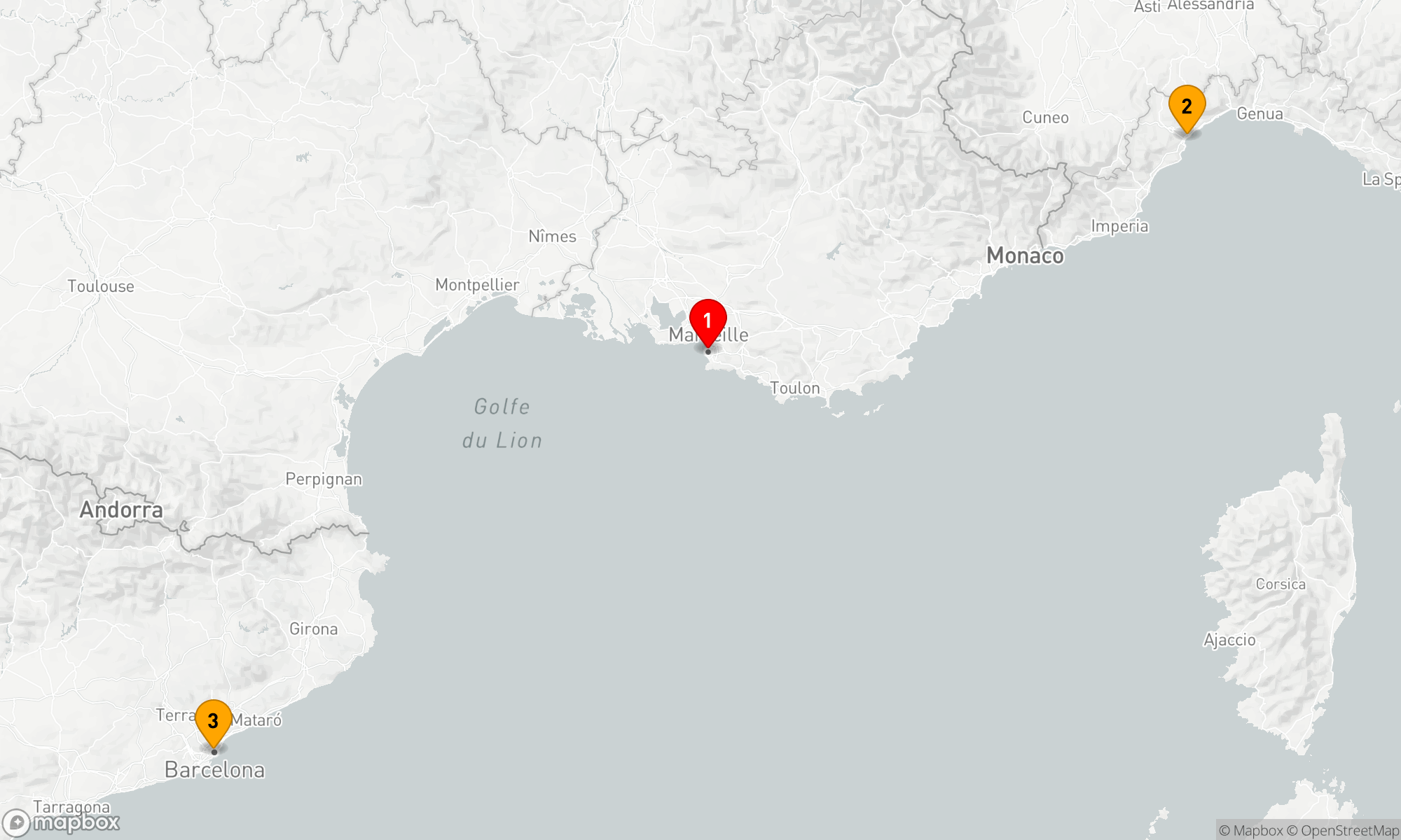 Route 3 Nächte - Mediterrane Entdeckungsreise: Von Marseille bis Barcelona