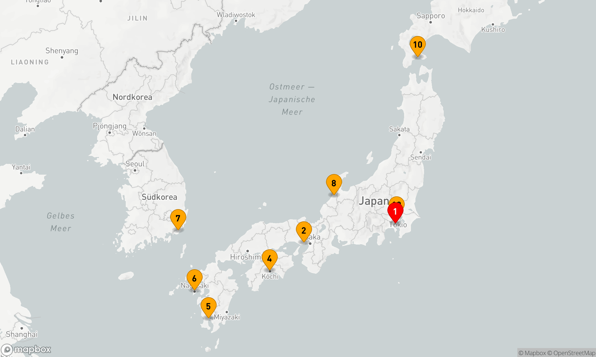 Route 11 Nächte - Japanische Küstenzauber mit Costa Serena