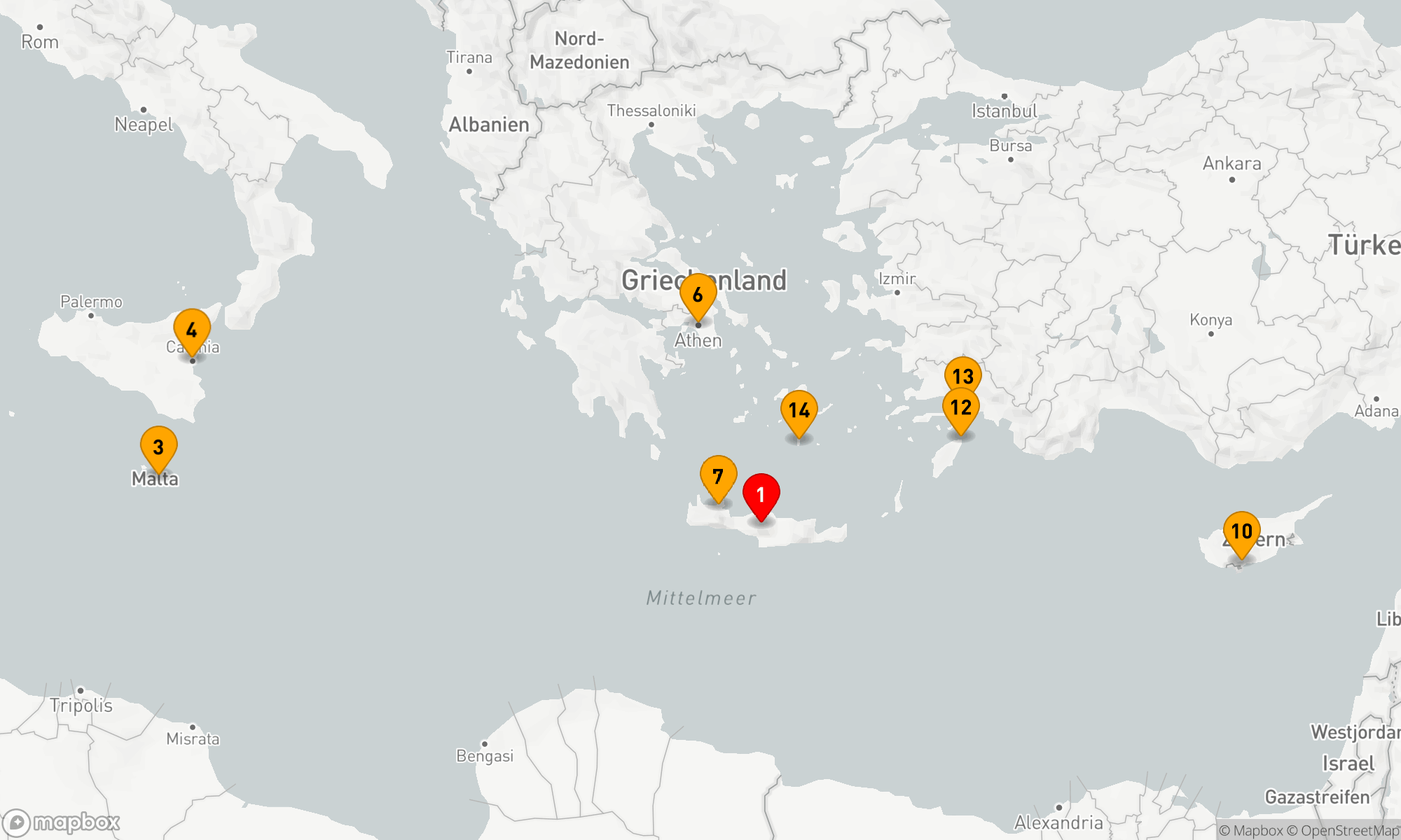 Route 14 Nächte - Inselperlen des Mittelmeers mit Athen