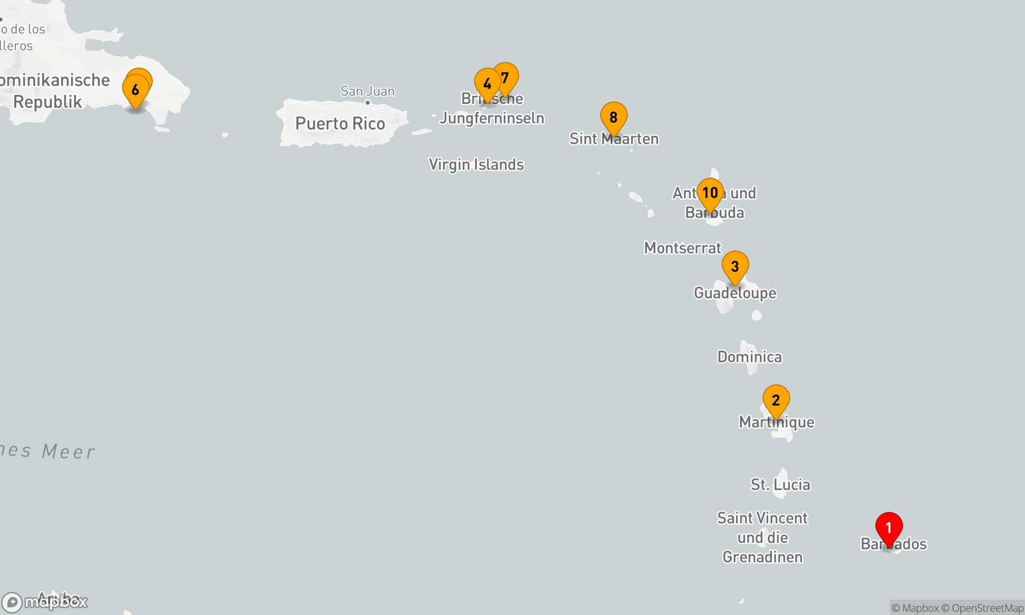 Route 14 Nächte - Karibische Traumwelten mit MSC Cruises