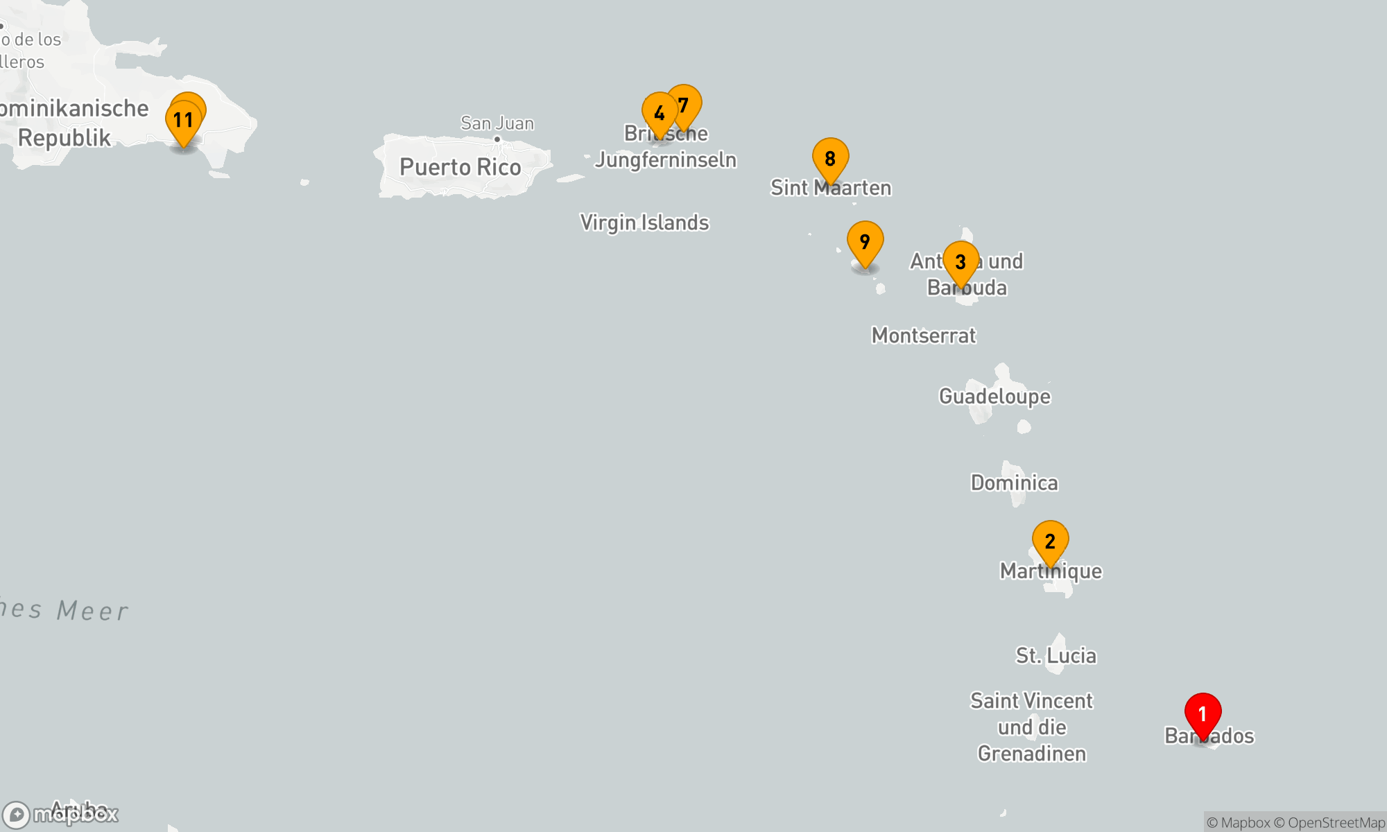 Route 14 Nächte - Karibische Inselträume mit MSC Cruises