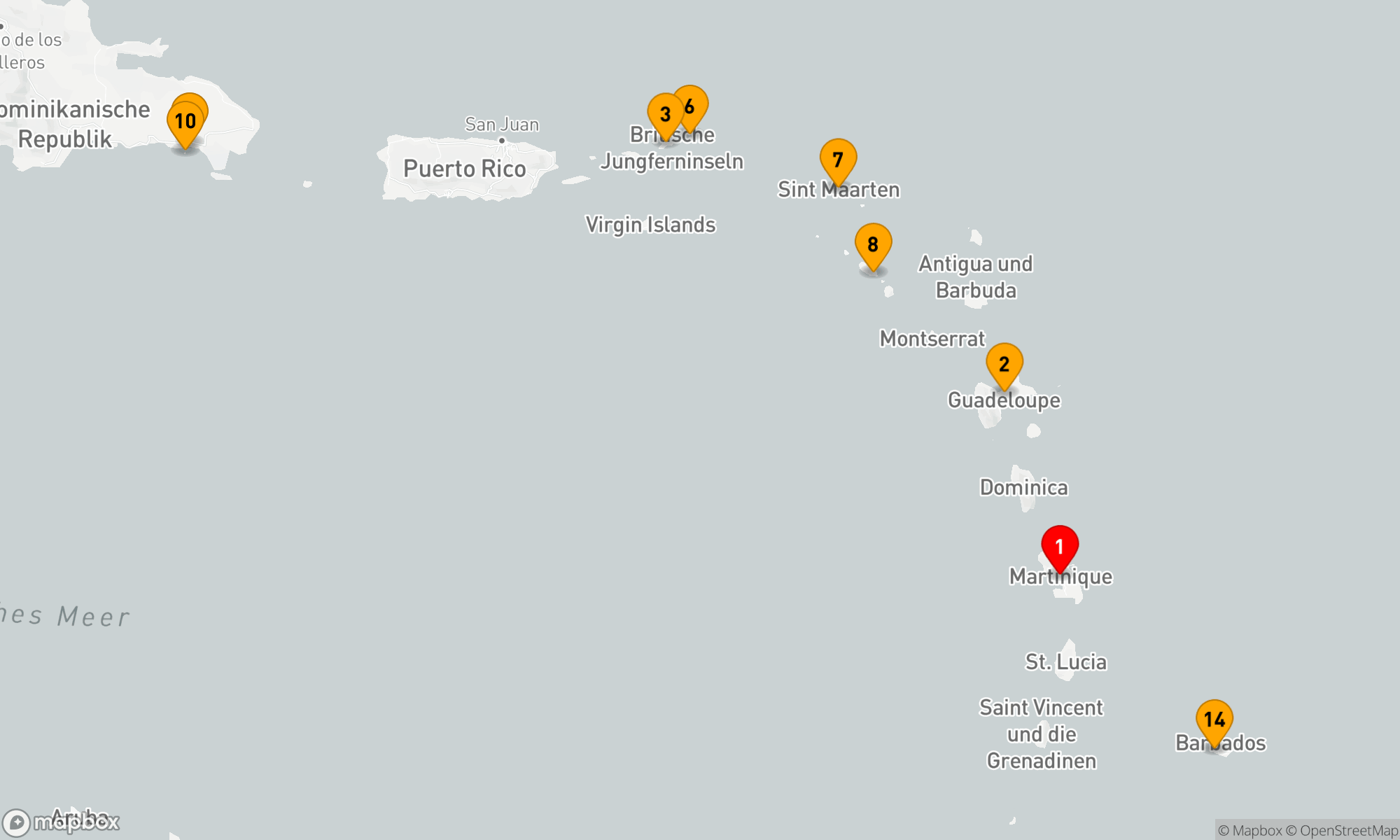 Route 14 Nächte - Karibische Inselträume mit MSC Cruises