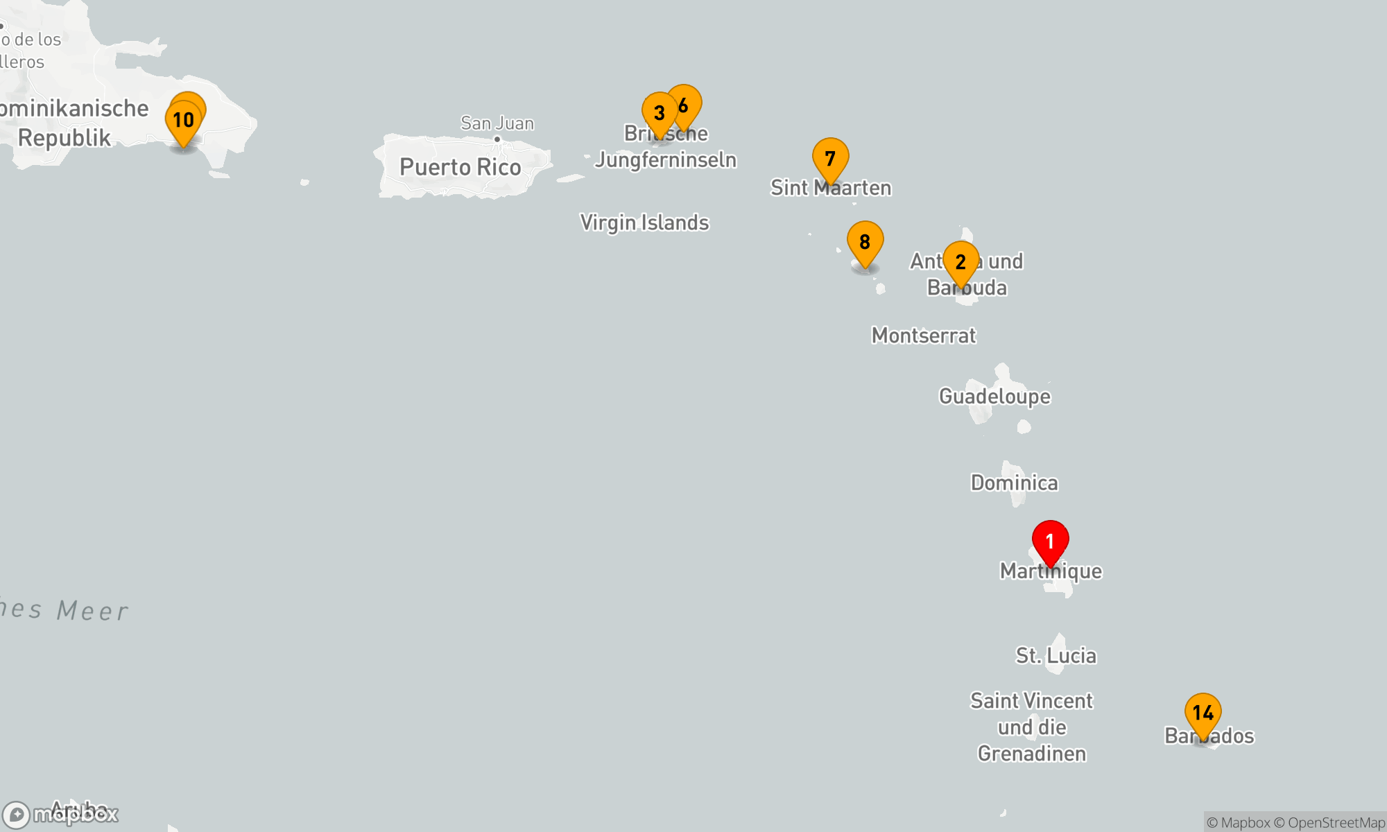 Route 14 Nächte - Karibische Entdeckungsreise ab Fort-de-France