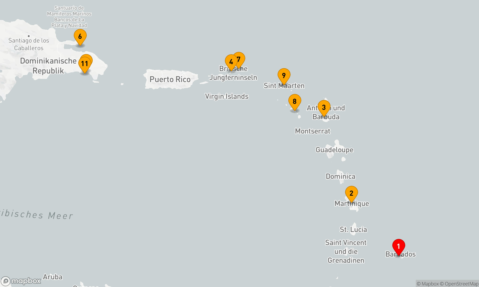 Route 14 Nächte - Karibische Inselträume ab Bridgetown