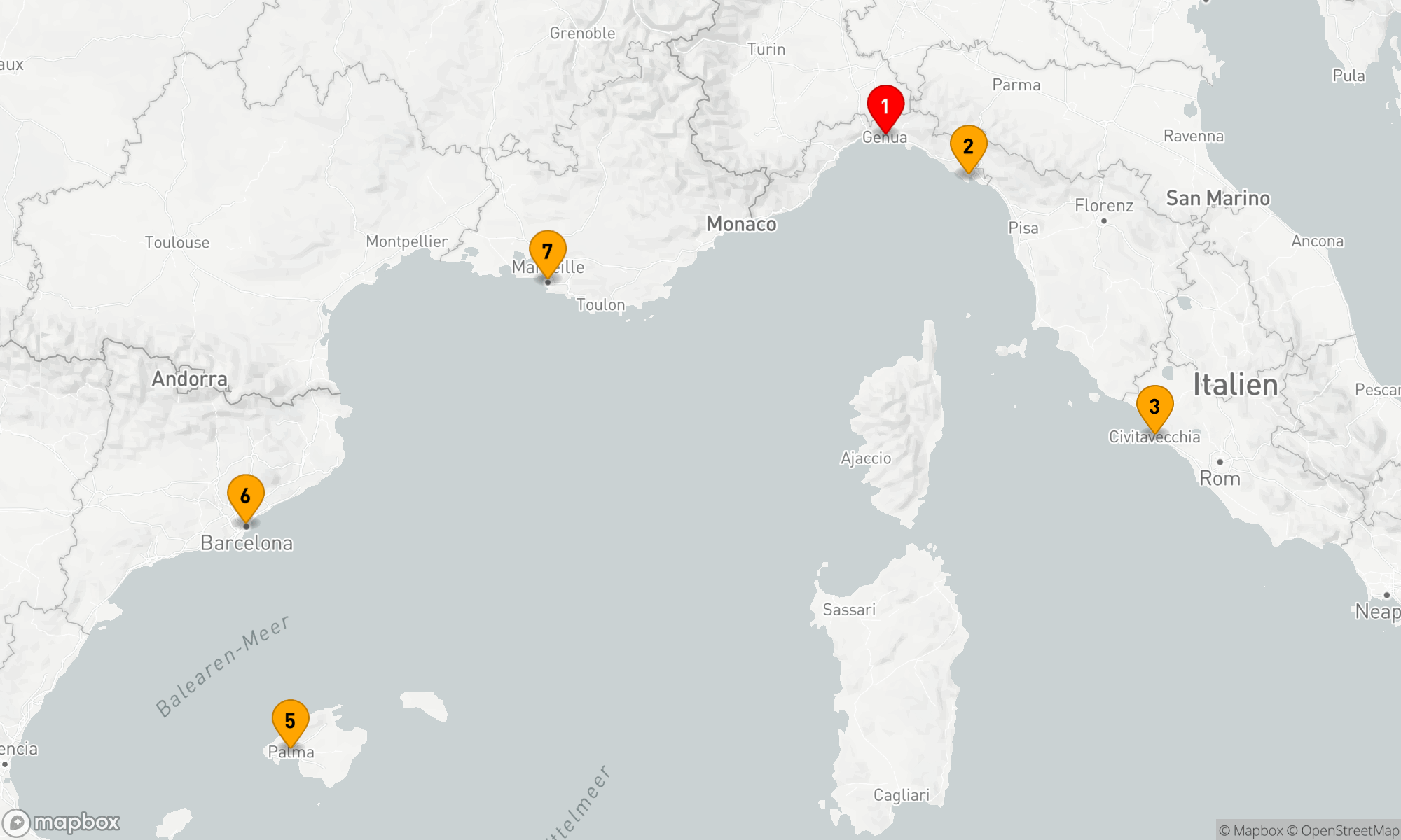 Route 7 Nächte - Mediterrane Schätze und Charmante Küsten