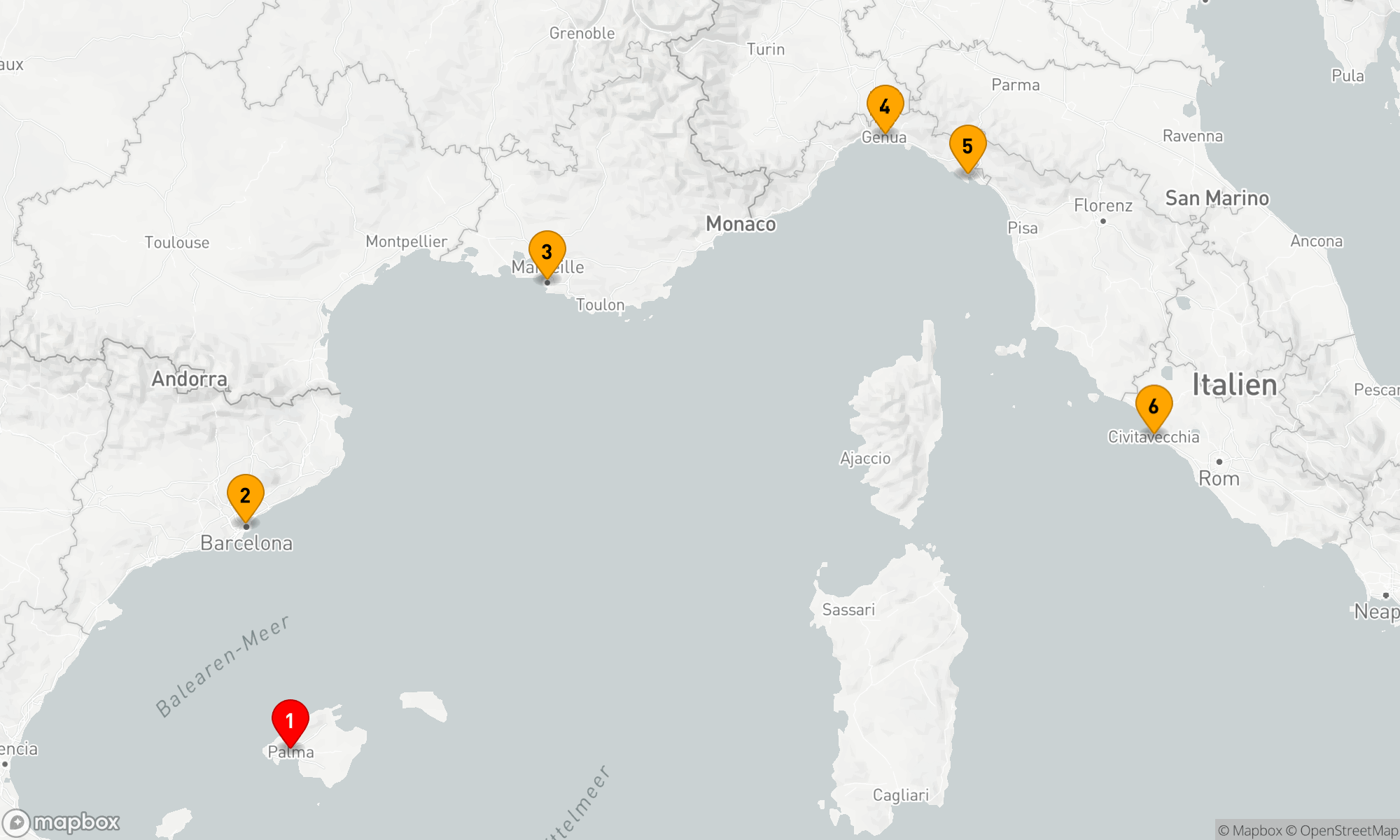 Route 7 Nächte - Mittelmeerzauber: Städte- und Küstenschätze entdecken