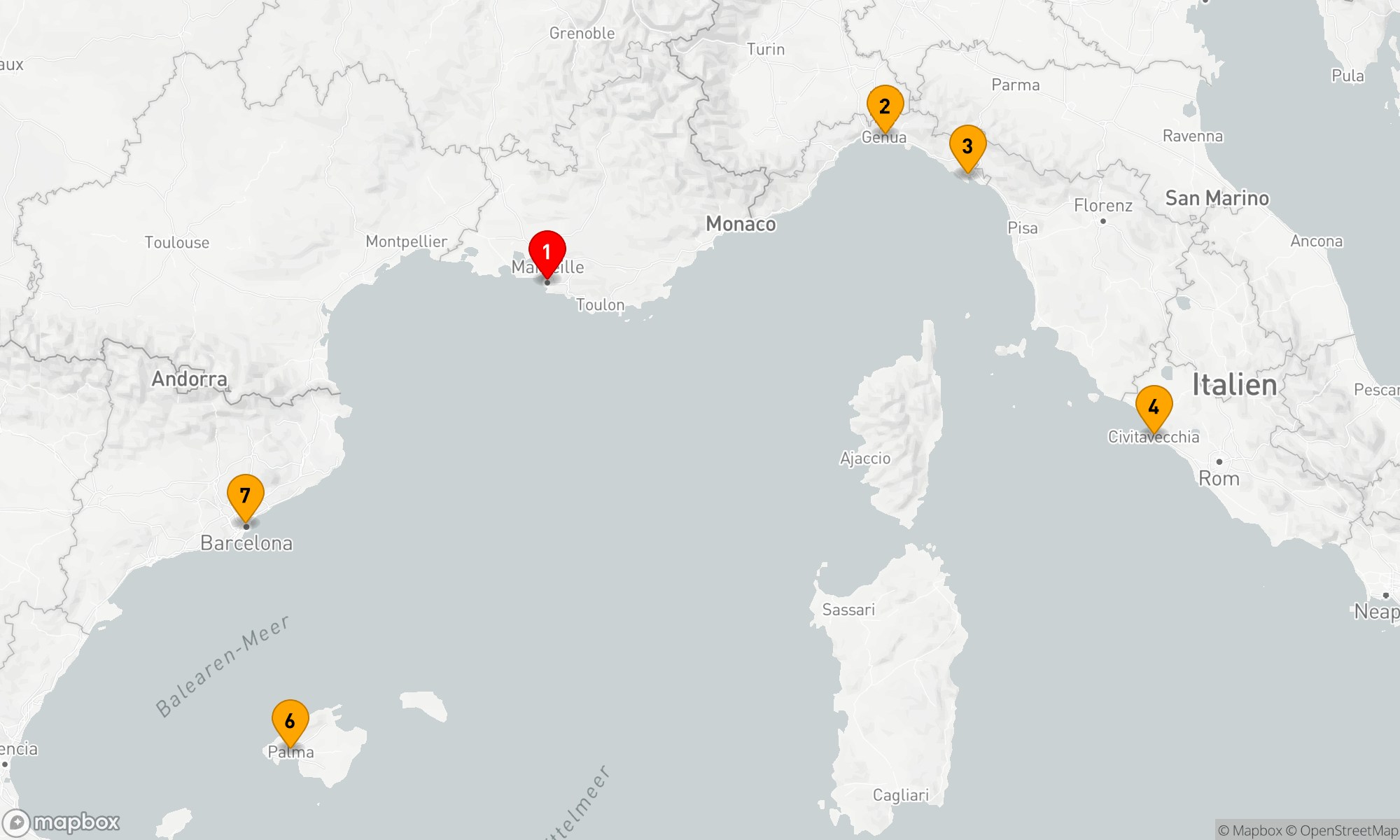 Route 7 Nächte - Mediterrane Entdeckungsreise ab Marseille