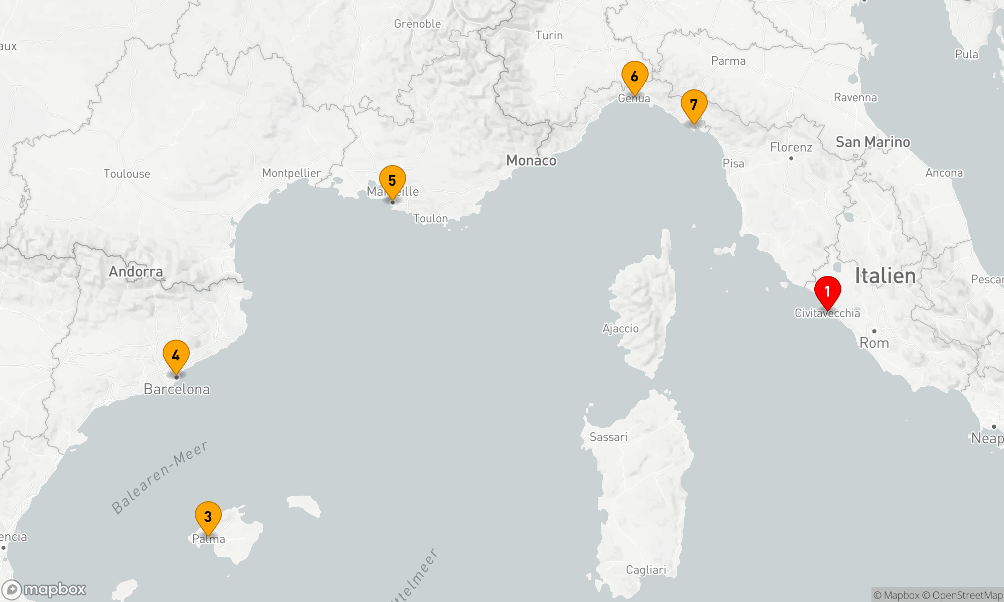 Route 7 Nächte - Mediterrane Schätze entdecken