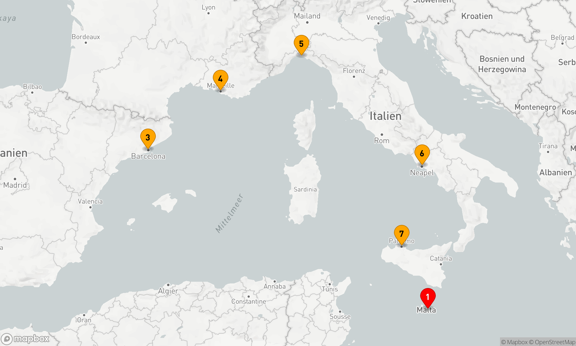 Route 7 Nächte - Mediterrane Entdeckungsreise