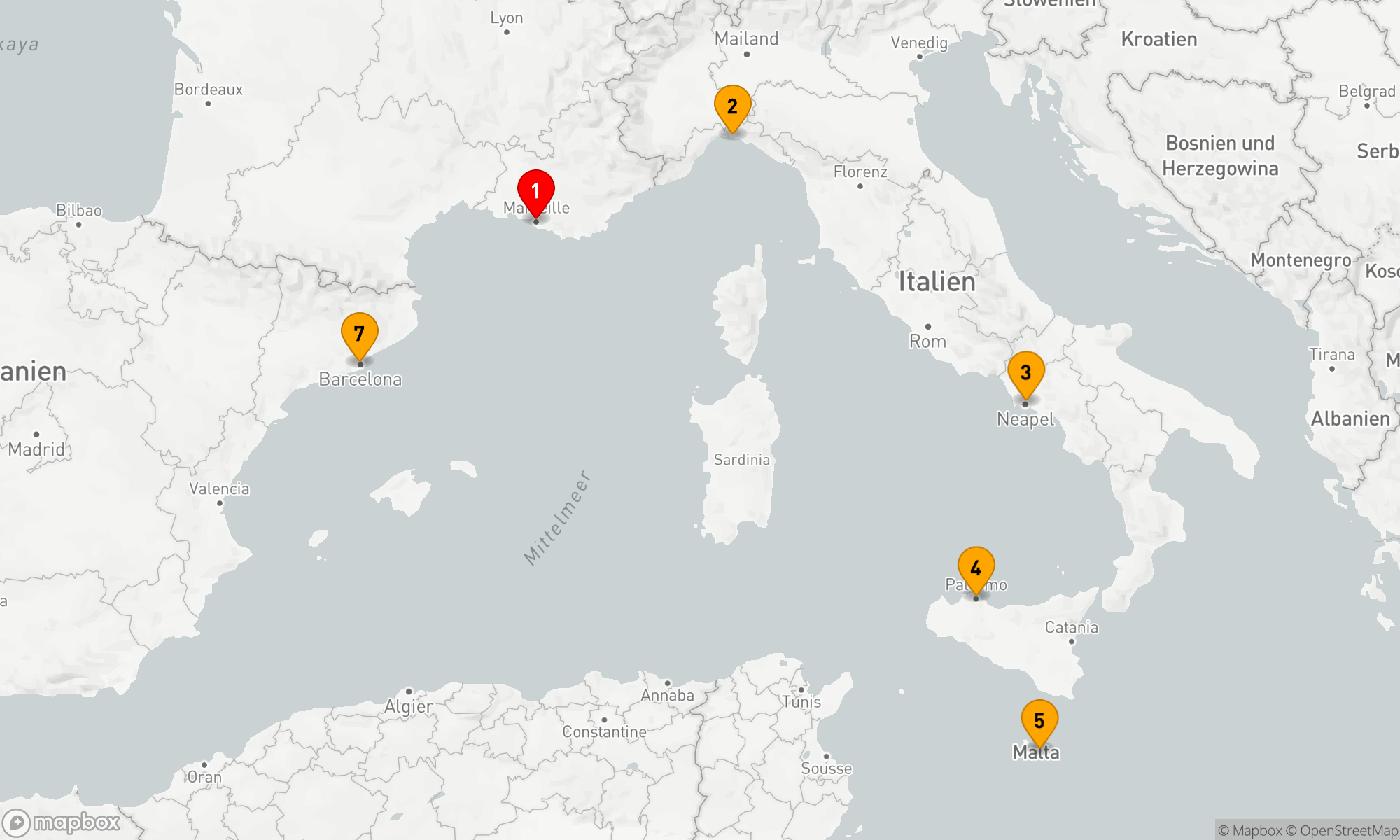 Route 7 Nächte - Mediterranes Mosaik Abenteuer