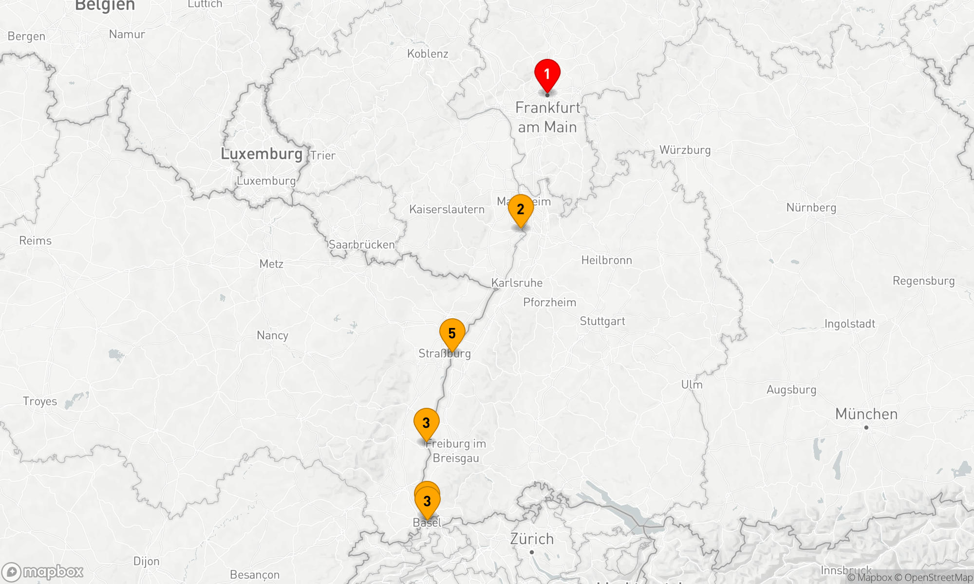 Route 5 Nächte - Kulturelle Entdeckungsreise entlang des Rheins