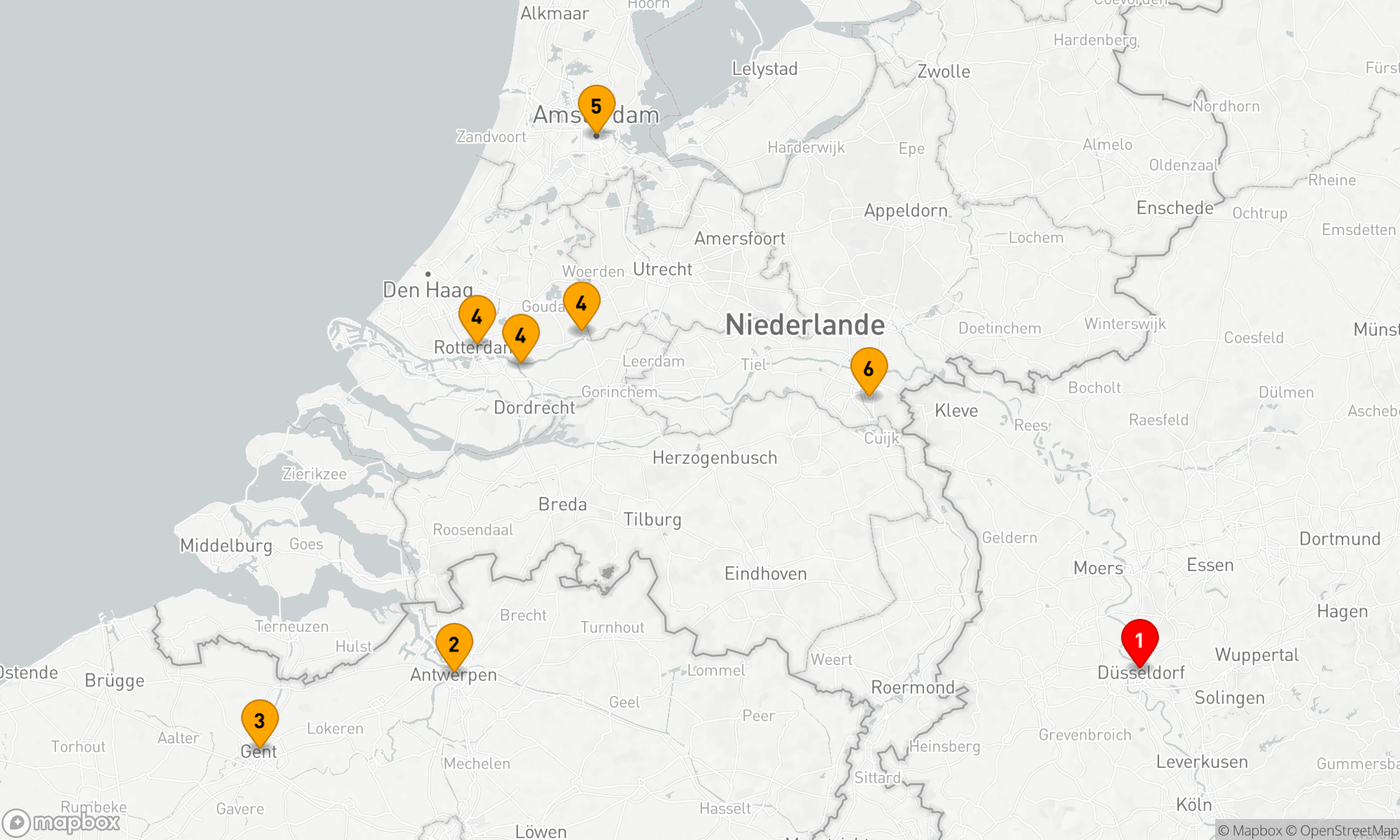 Route 6 Nächte - Rheinland und Flämische Impressionen