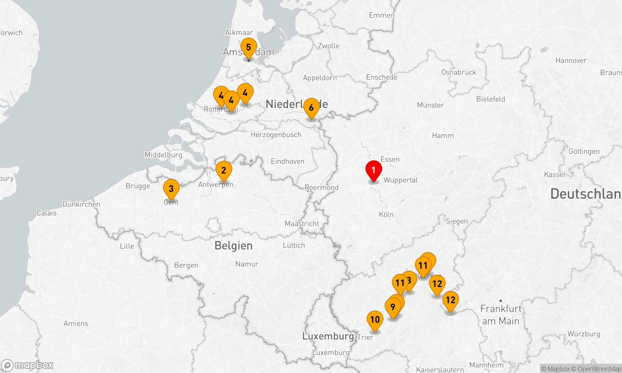 Route 12 Nächte - Rheinische Impressionen und Flusstädte-Zauber