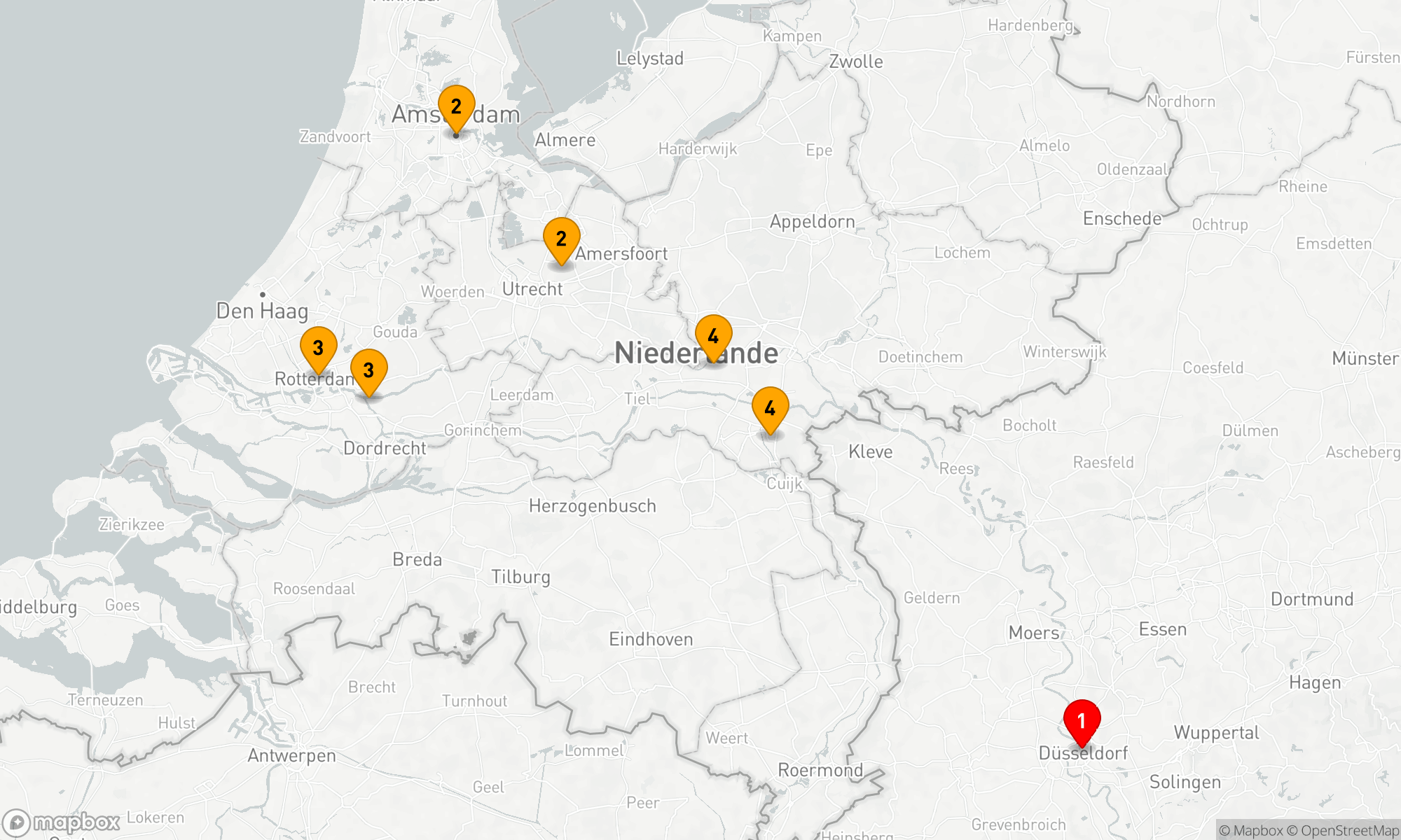 Route 4 Nächte - Rheinische Wasserwege und Holländische Höhepunkte