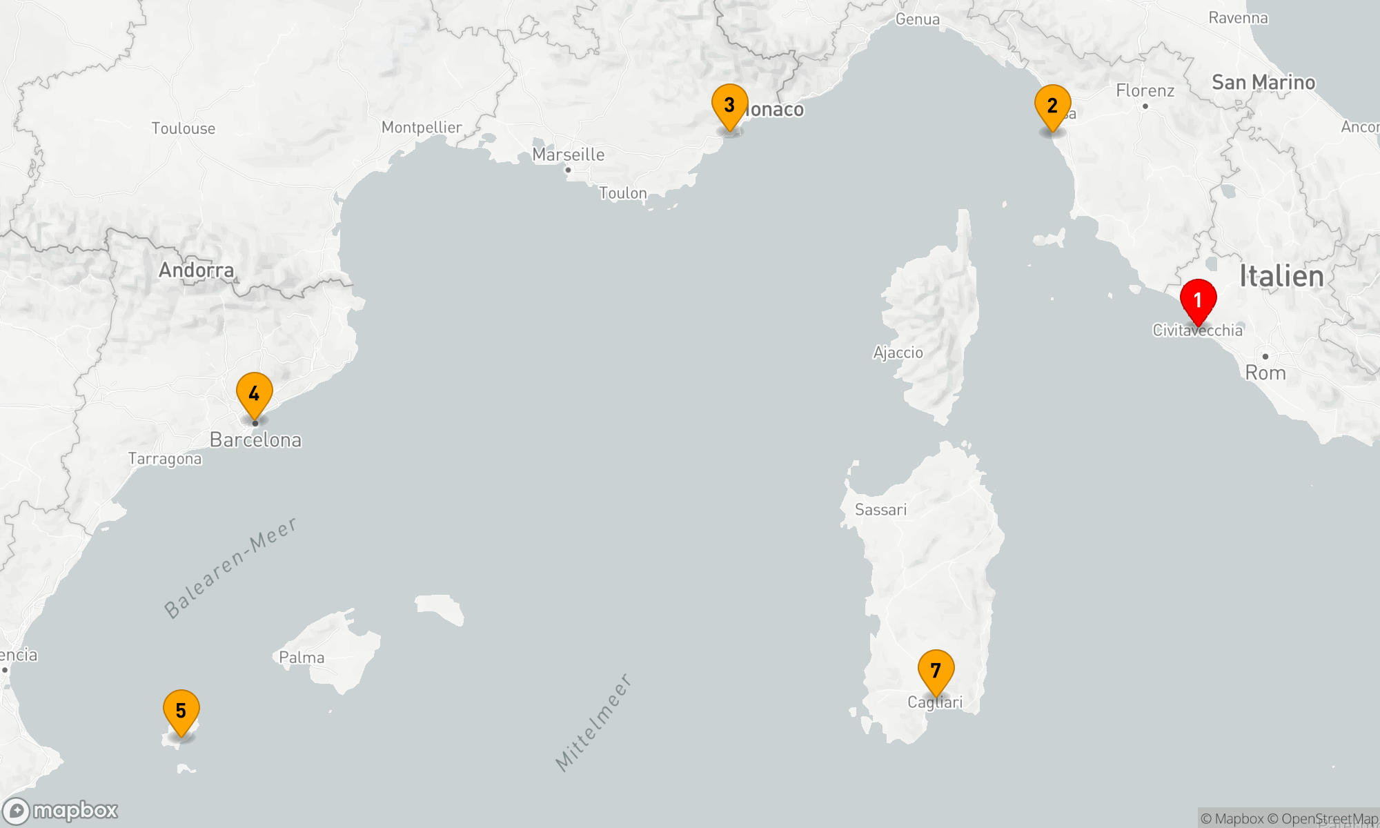 Route 7 Nächte - Mittelmeerzauber und Küstenjuwelen