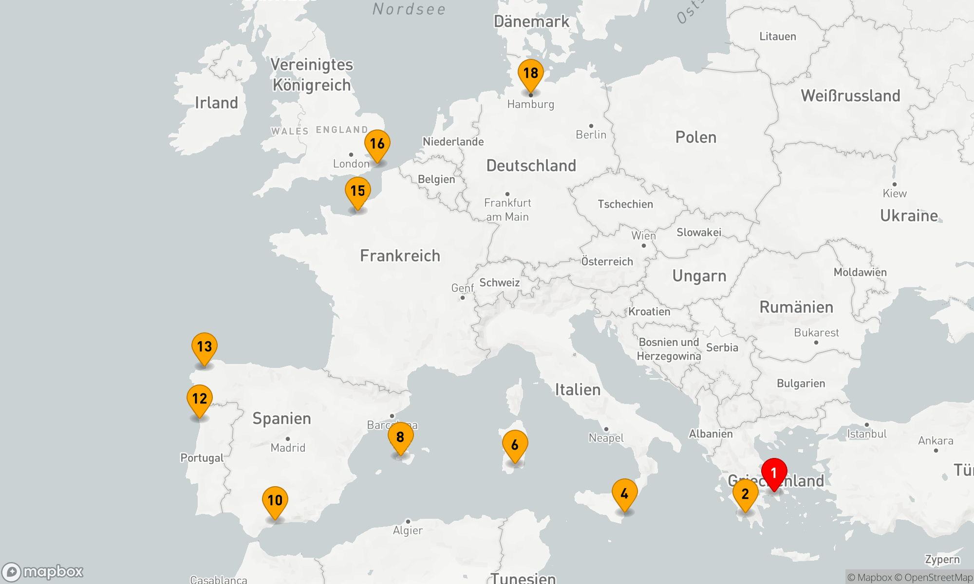 Route 17 Nächte - Europas Vielfalt in einer Route vereint