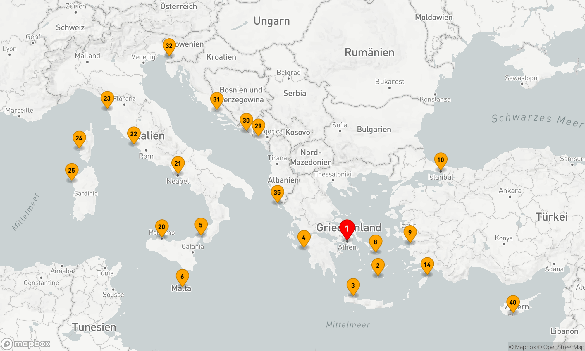 Route 42 Nächte - Das Beste aus dem Mittelmeerraum