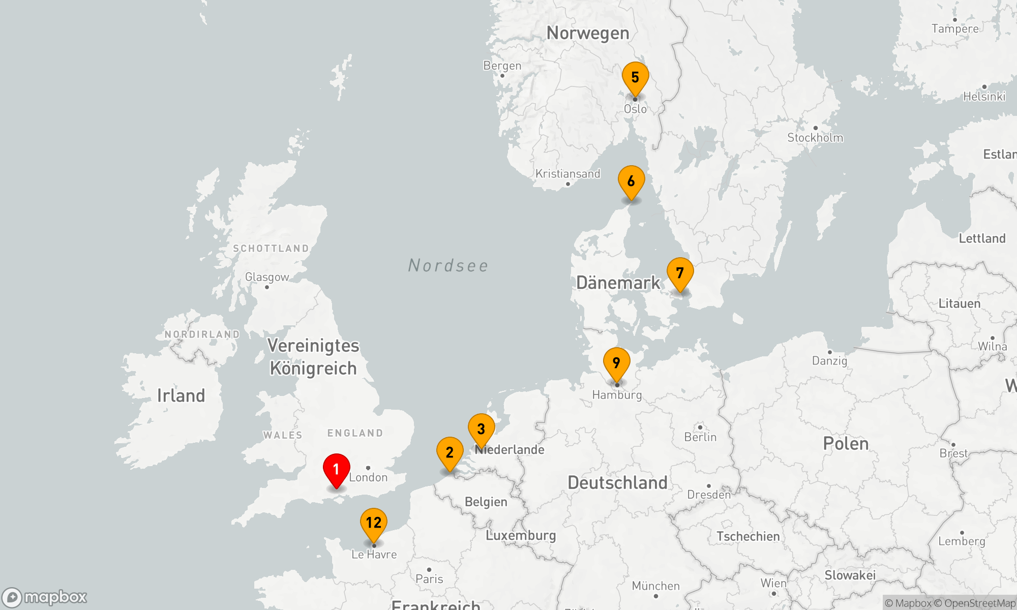 Route 12 Nächte - Oktoberfest Europäische Hauptstädte