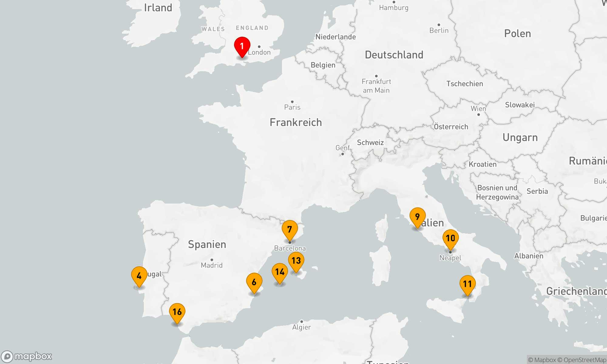 Route 18 Nächte - Italien - Spanien - Portugal (H713)