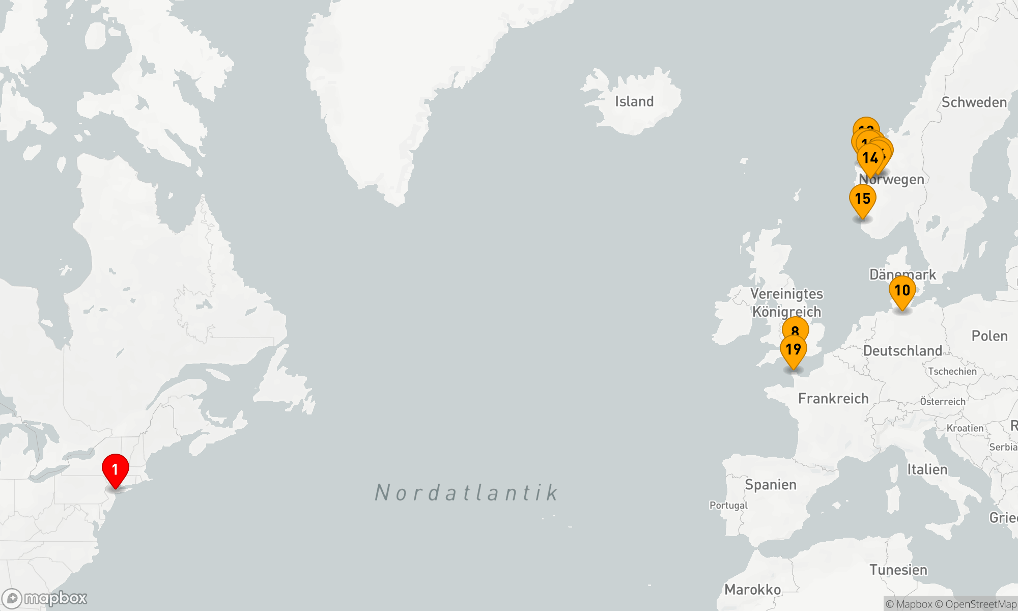 Route 26 Nächte - Transatlantik - Norwegische Fjorde (M711B)