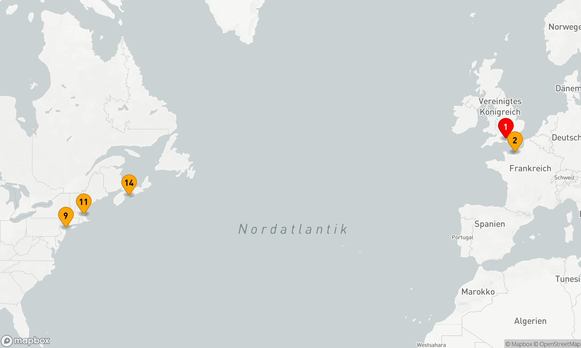 Route 22 Nächte - Transatlantik - Neuengland - Kanada (M716C)